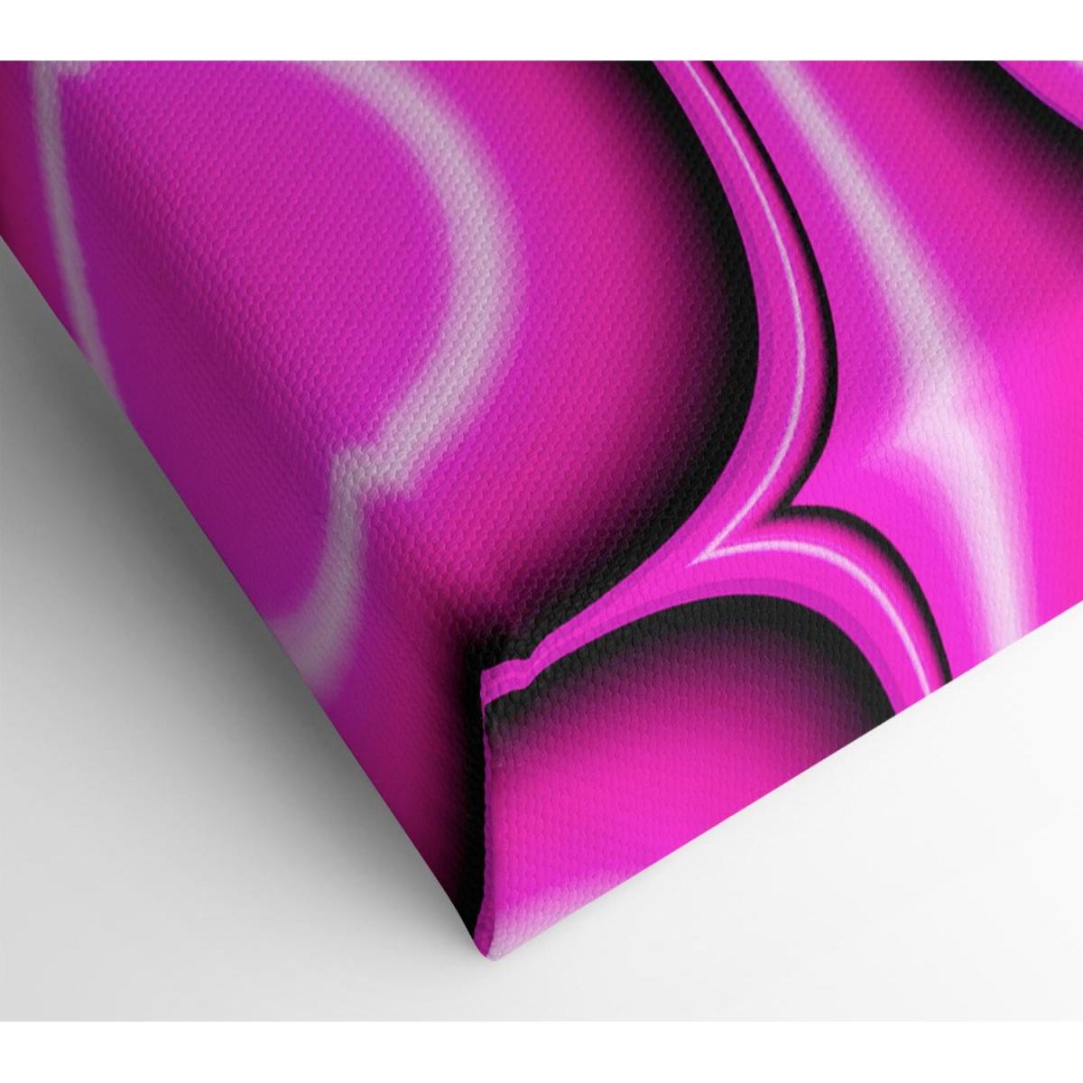 Circles In Squares Pink Canvas Print Wall Art - Yellow / 66.04cm – image 2
