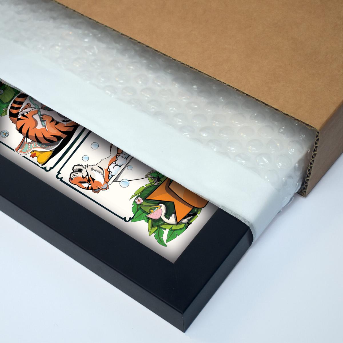 Tigers in the Bathroom Funny Bathroom Poster - Orange and Black / 60.9cm / Framed – image 4