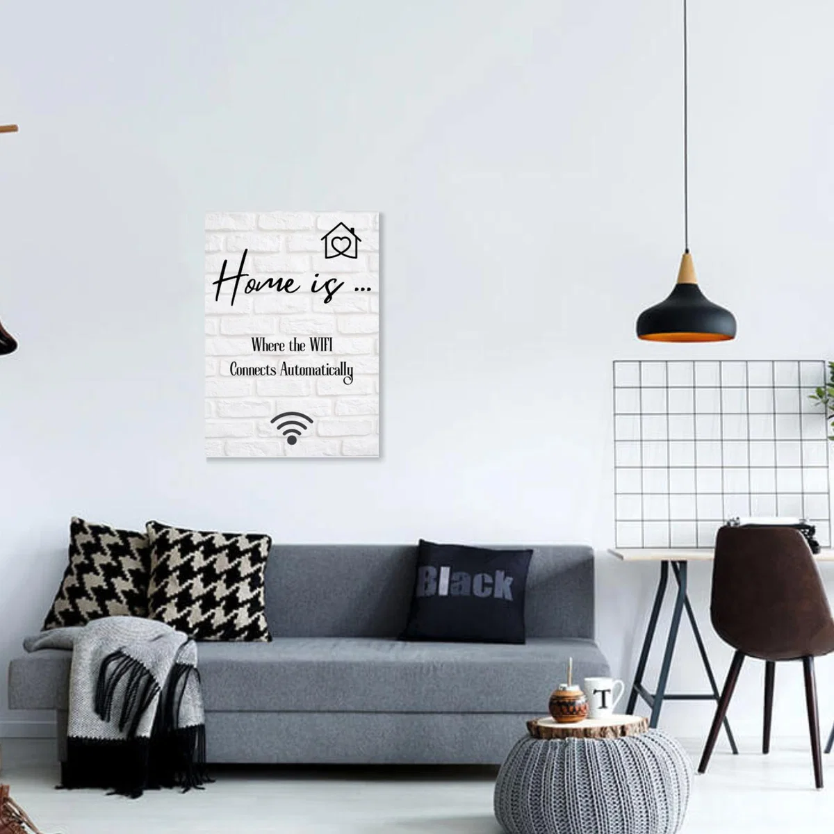 Home is ... Canvas Print - White – image 3