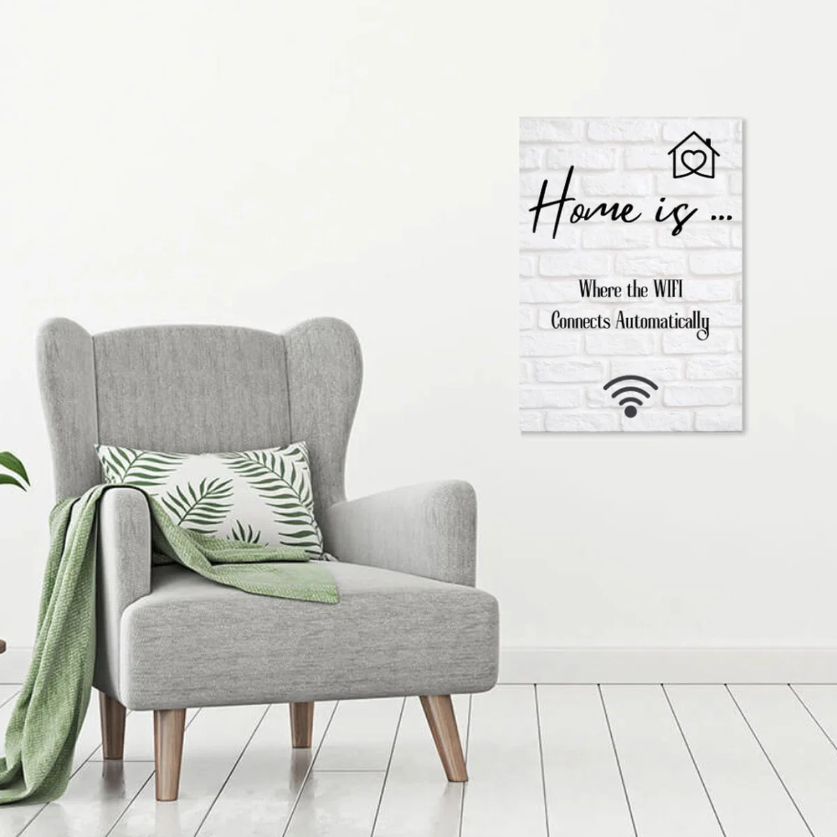 Home is ... Canvas Print - White – image 1