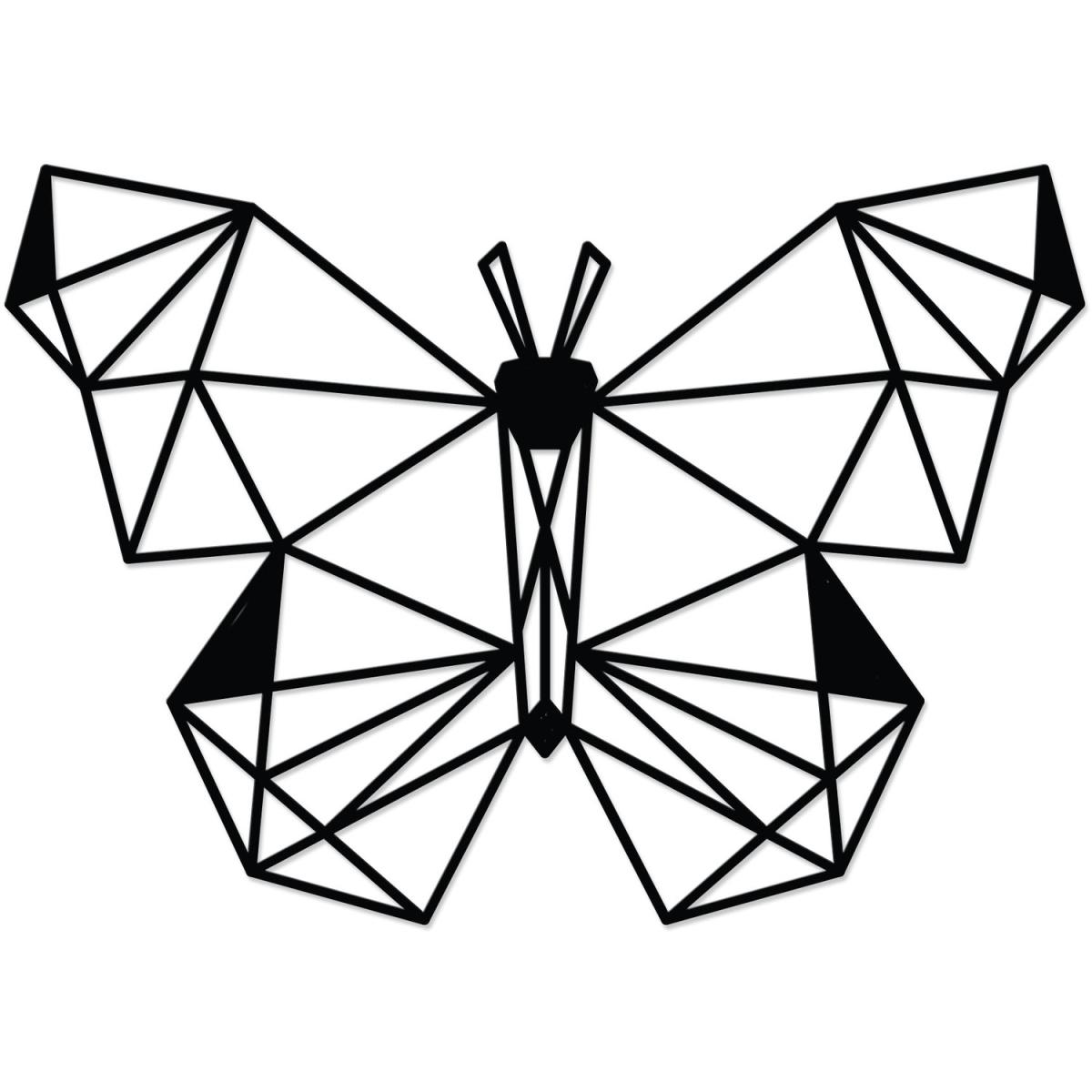 Butterfly  Wall Art Metal Decorative Object - Black - Black – image 2