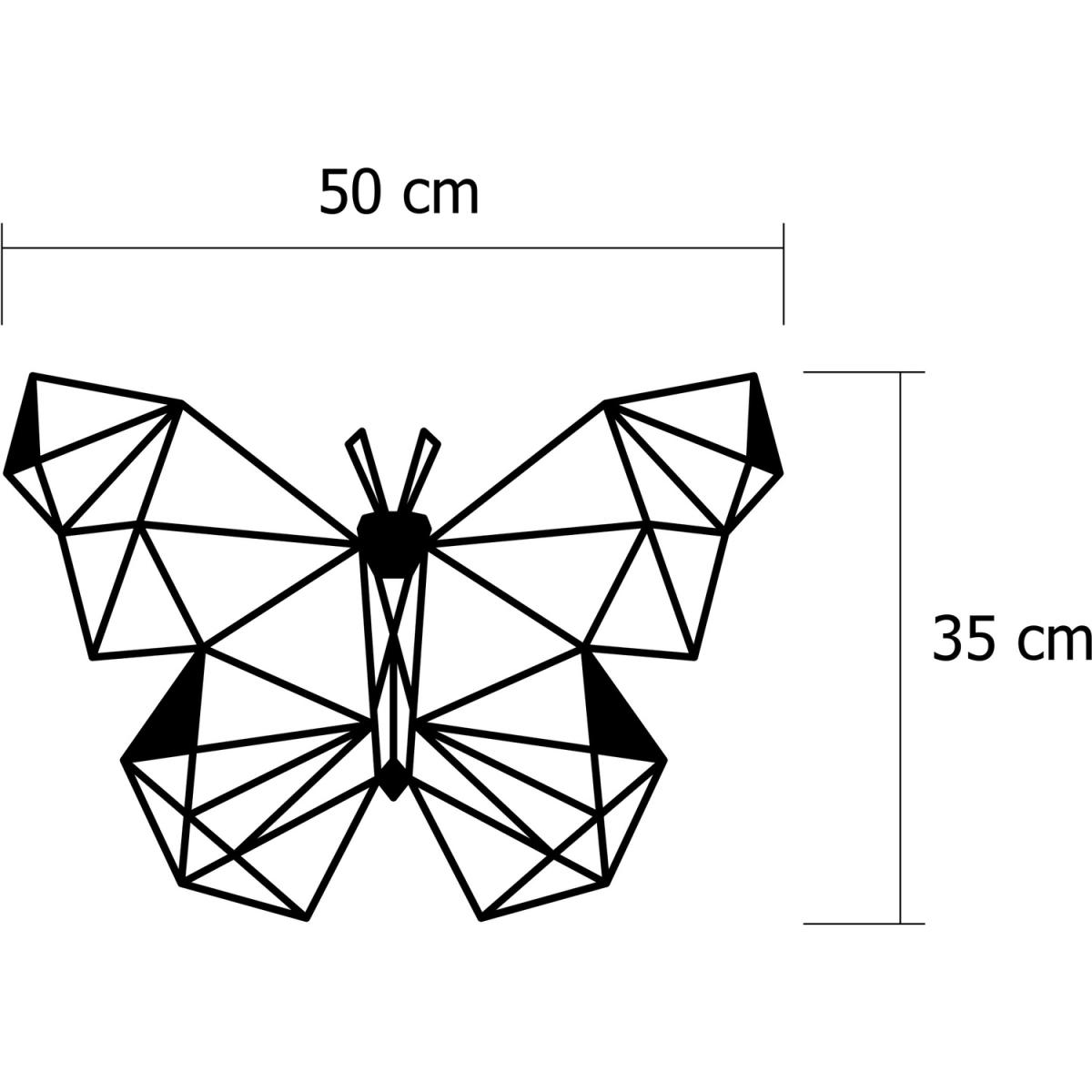 Butterfly  Wall Art Metal Decorative Object - Black - Black – image 3