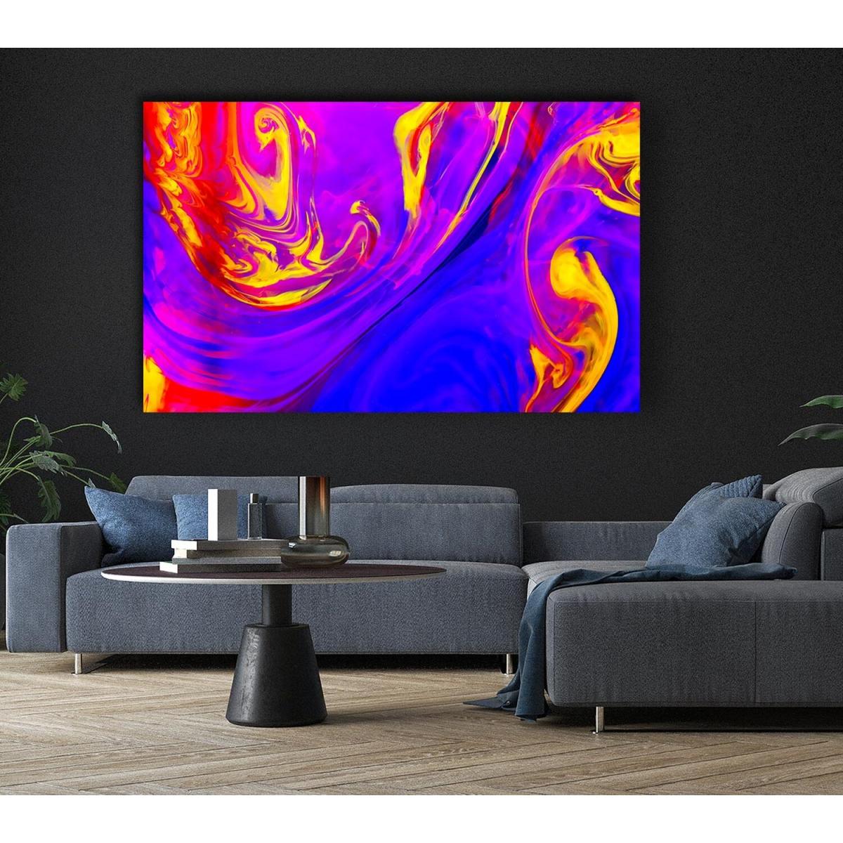 Energy Lines Canvas Print Wall Art - Yellow / 101.6cm – image 2
