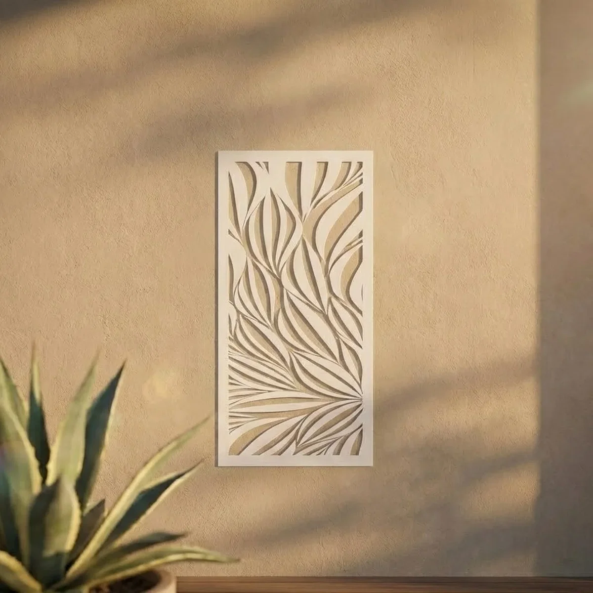 Snake Lace Screen Metal Wall Art - White – image 2