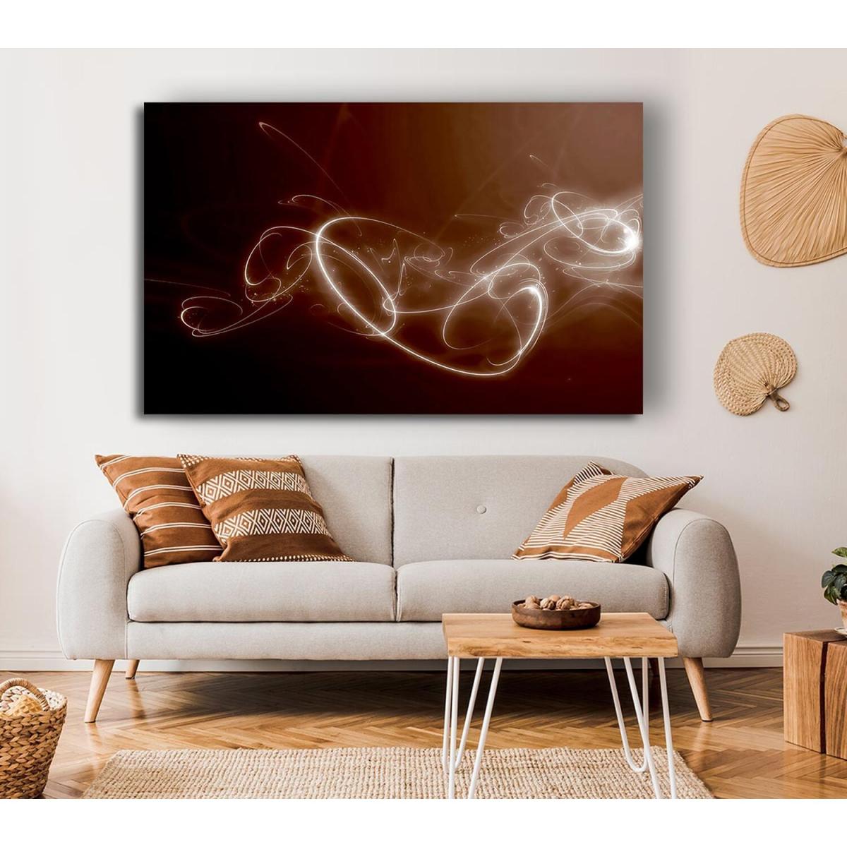 Neon Trail Chocolate Canvas Print Wall Art - Yellow / 35.56cm – image 4
