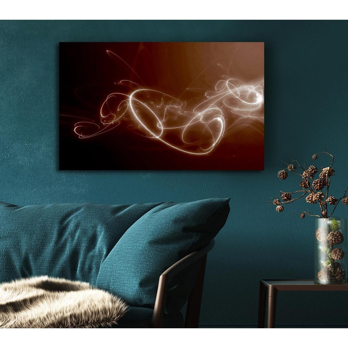 Neon Trail Chocolate Canvas Print Wall Art - Yellow / 35.56cm – image 5