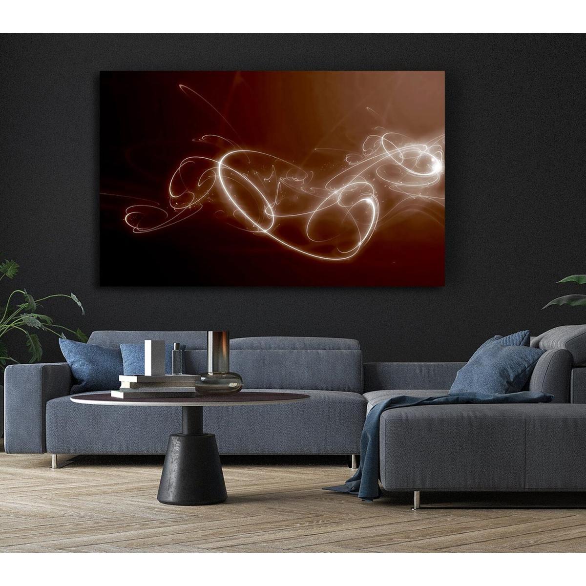 Neon Trail Chocolate Canvas Print Wall Art - Yellow / 35.56cm – image 6