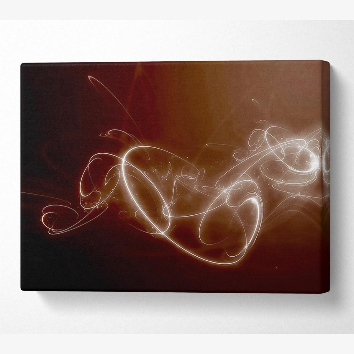 Neon Trail Chocolate Canvas Print Wall Art - Yellow / 35.56cm – image 1