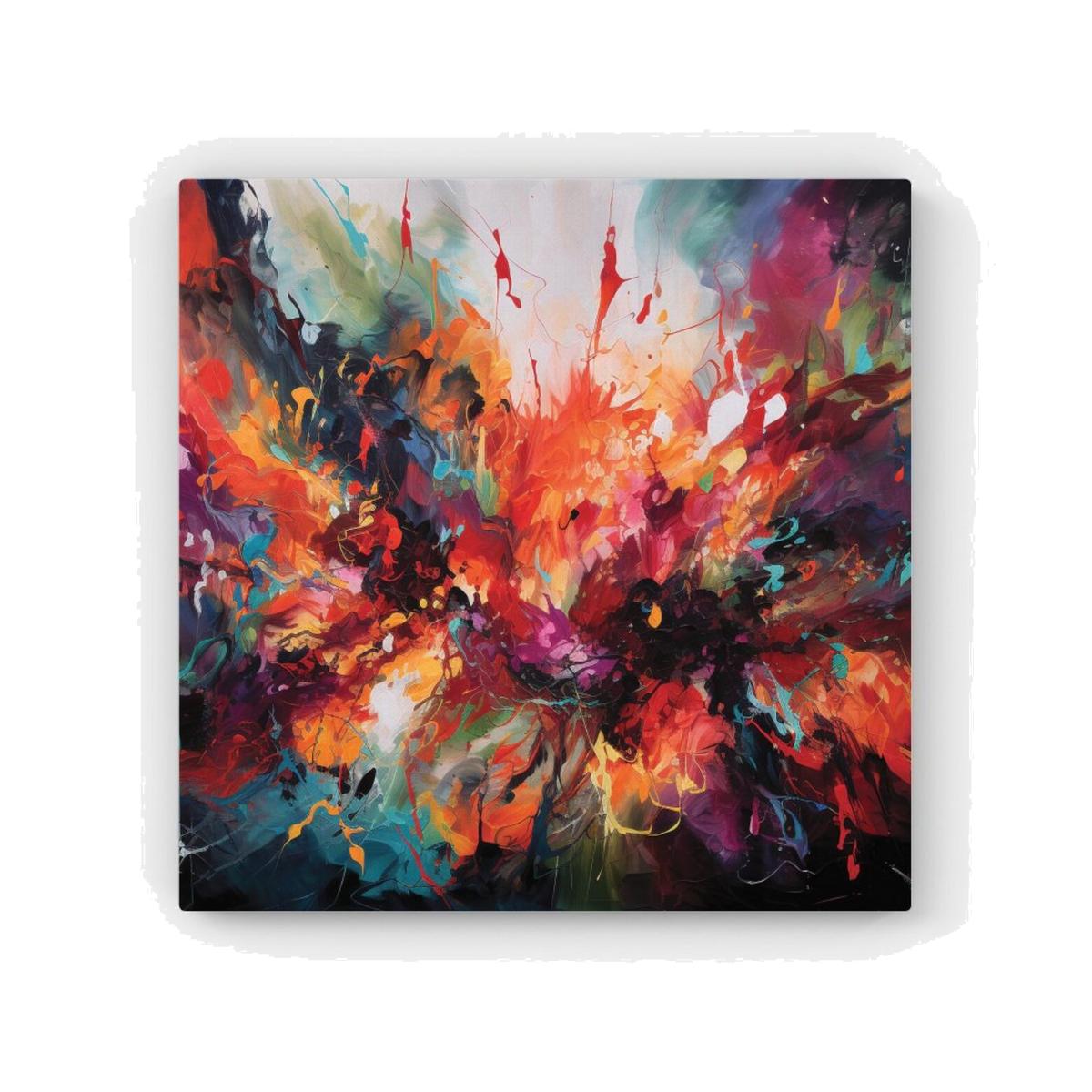 A Vibrant Abstract Painting Of Halloween Canvas Print - Orange / 40.6cm