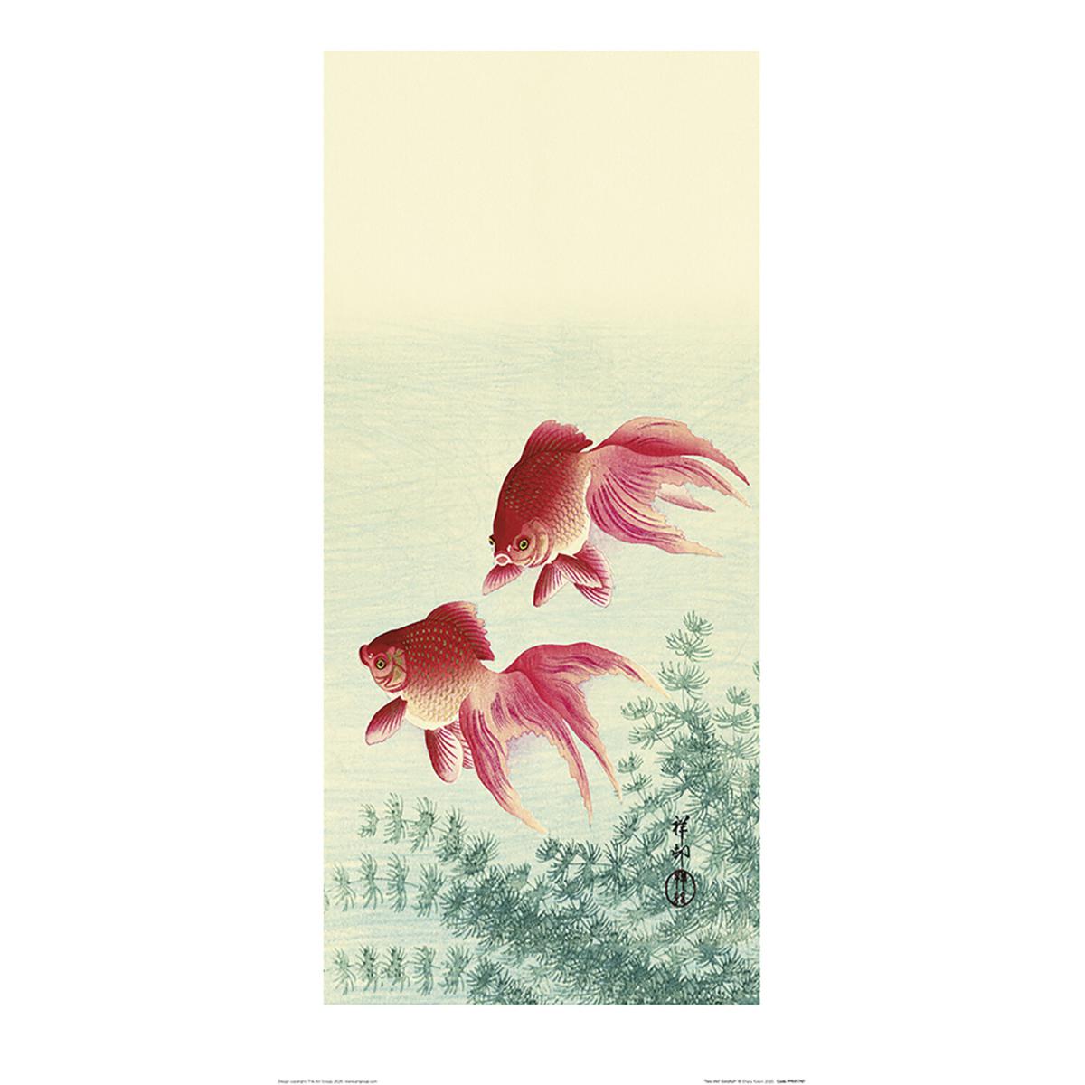 Ohara Kolson Two Carp or Two Veil Goldfish – image 3
