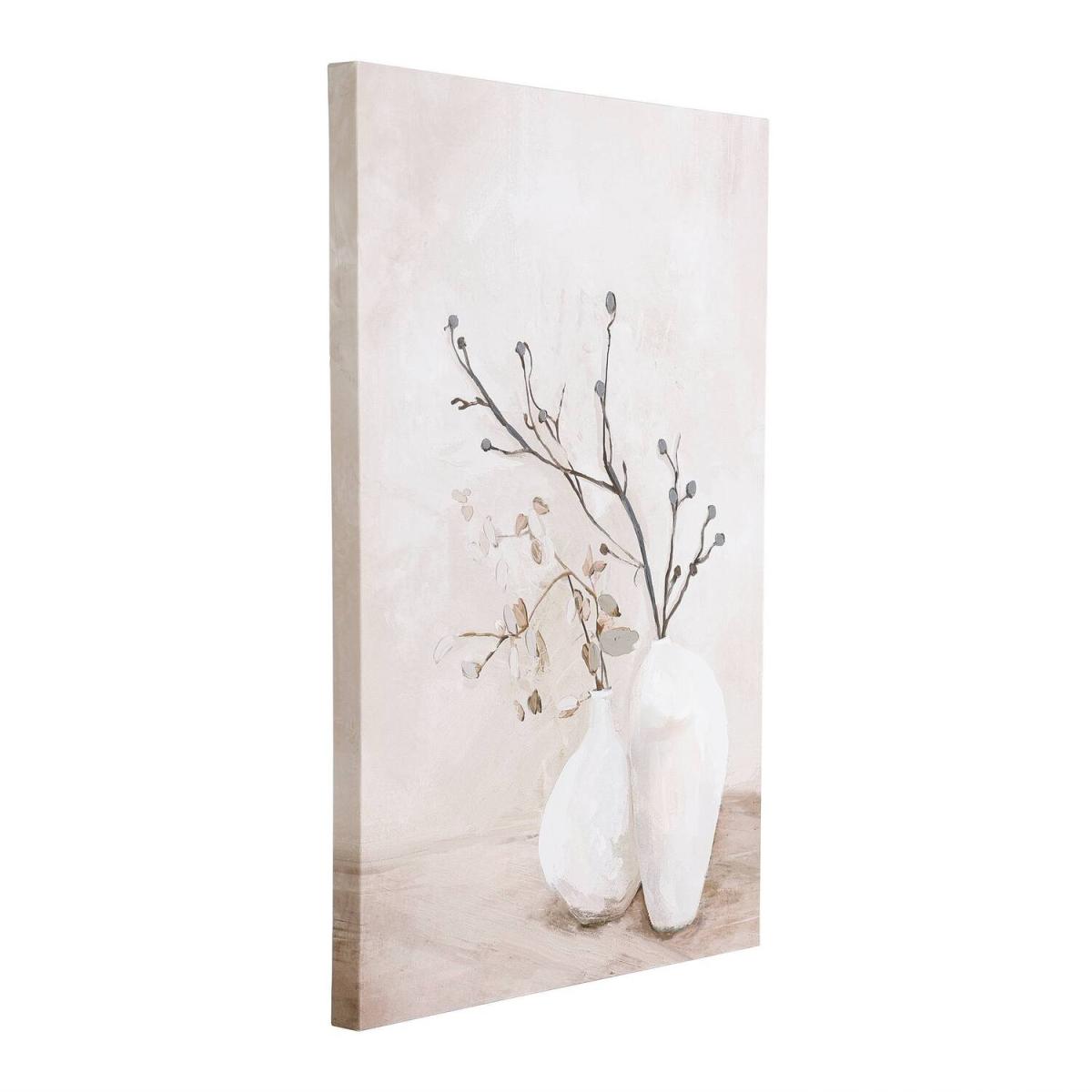EGLO Jerantut Neutral Printed Canvas With Painted Vases - Beige, White – image 2