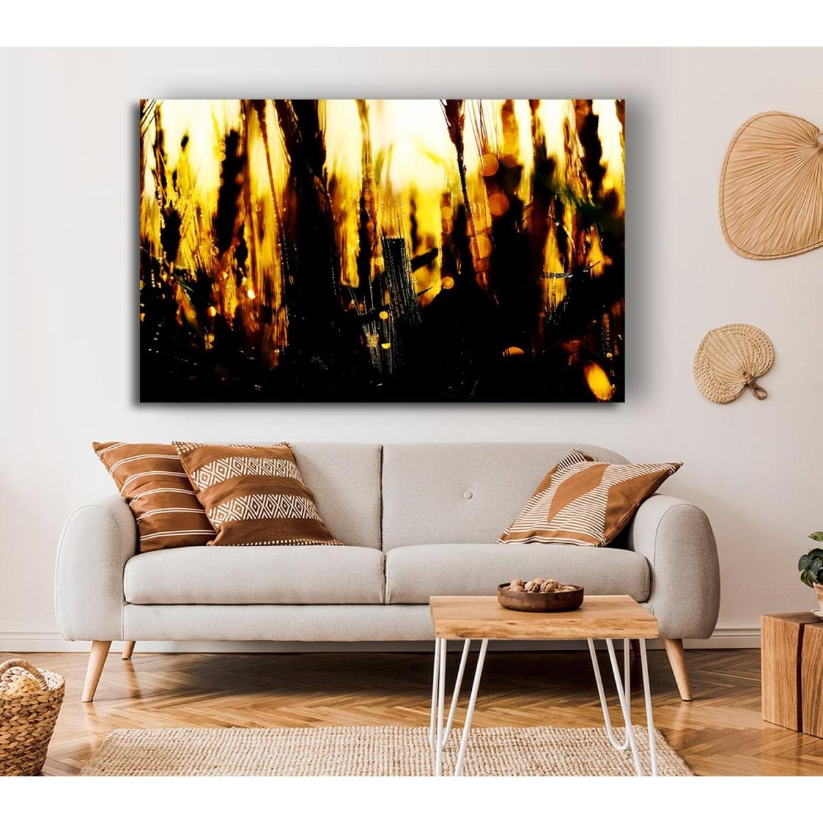 Golden Wheatfield Canvas Print Wall Art - Yellow / 35.56cm – image 4