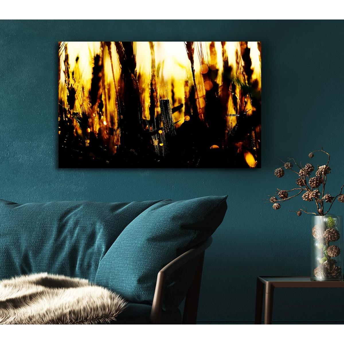 Golden Wheatfield Canvas Print Wall Art - Yellow / 35.56cm – image 5