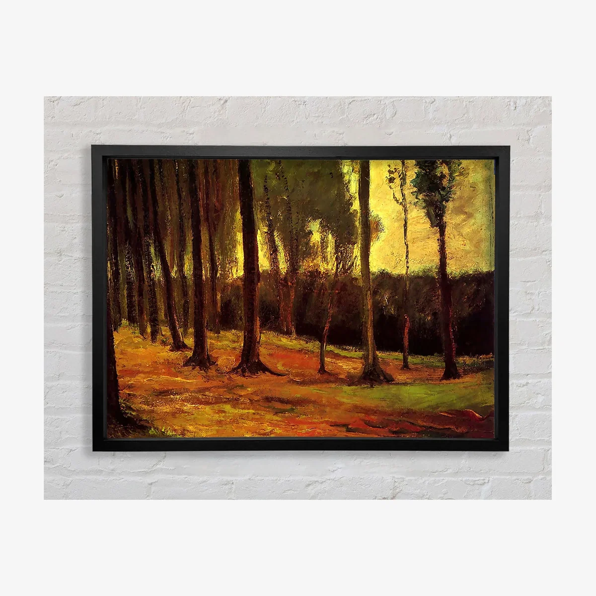 Van Gogh Edge Of A Wood Framed Print Art Classic Prints - Black