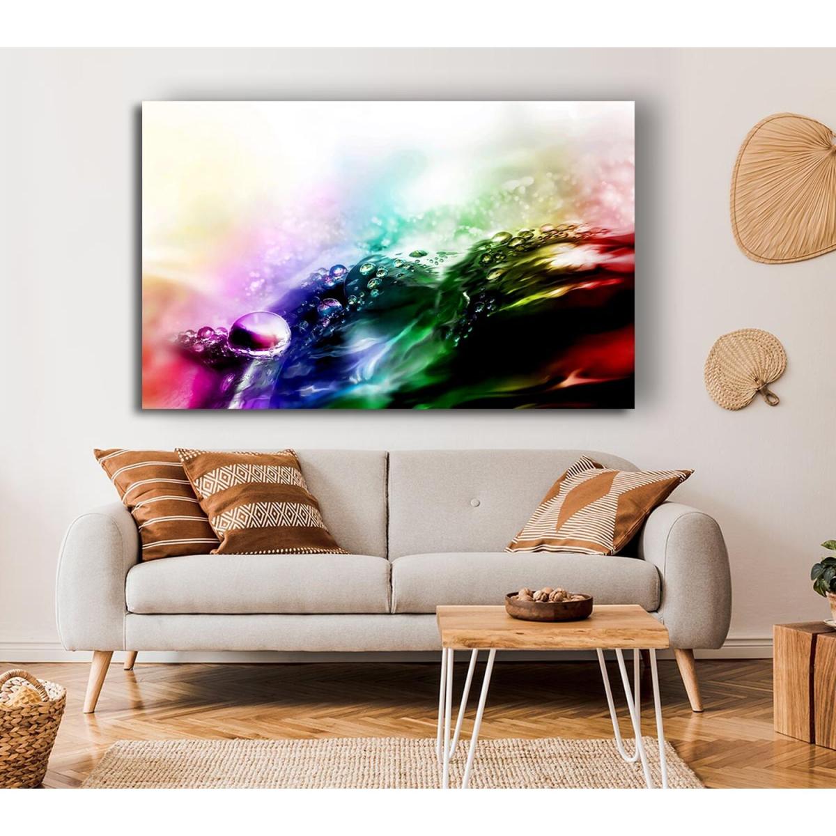 Liquid Diamonds Canvas Print Wall Art - Yellow / 66.04cm – image 4