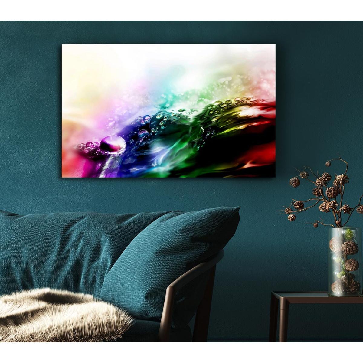 Liquid Diamonds Canvas Print Wall Art - Yellow / 66.04cm – image 5