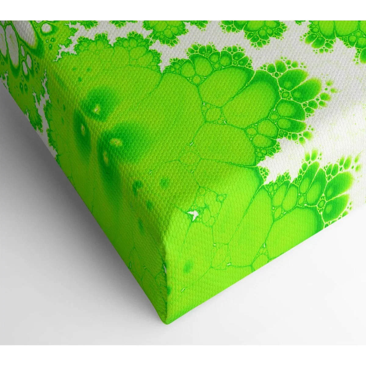 Hydrolysis Dream Lime Green Canvas Print Wall Art - Yellow / 50.8cm – image 2