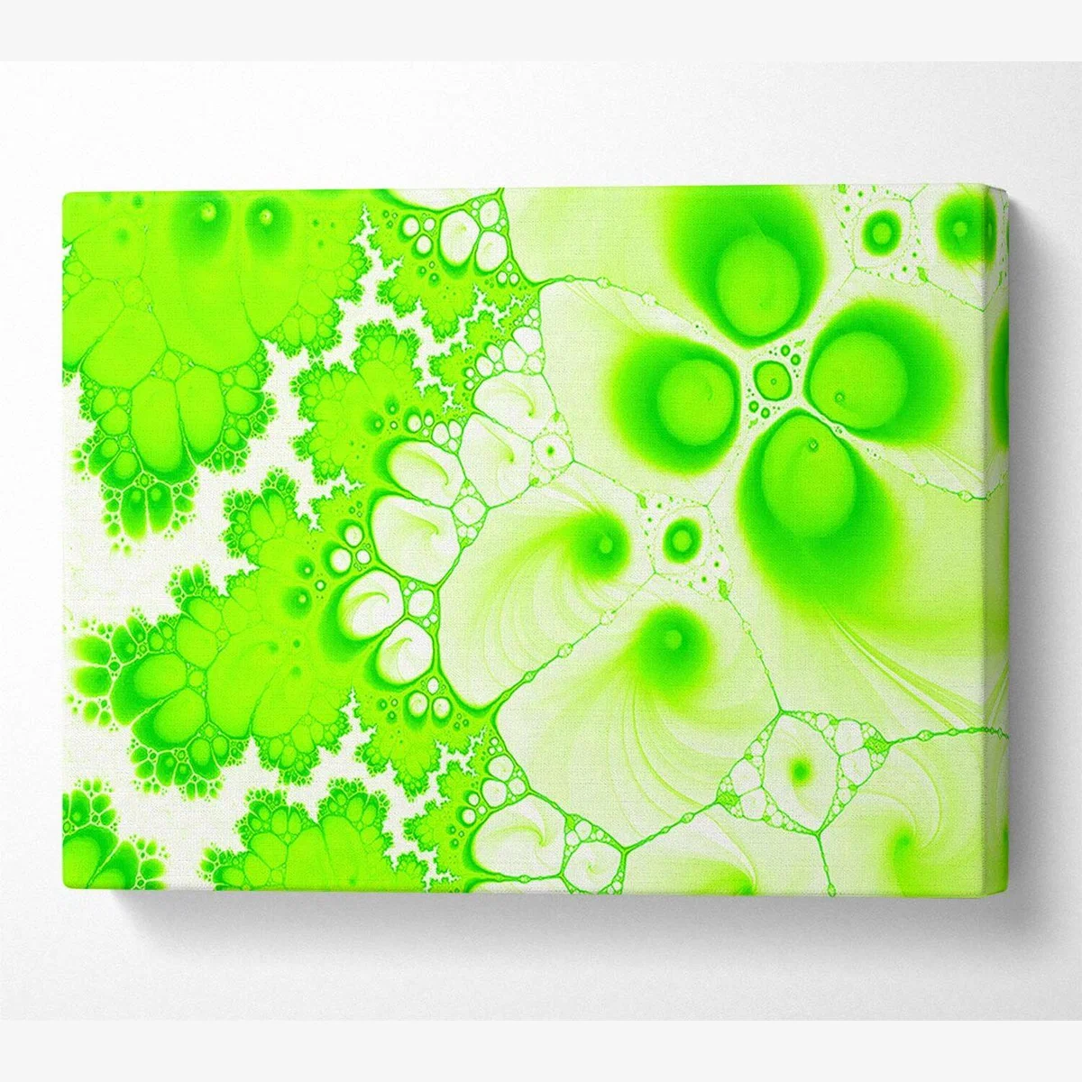 Hydrolysis Dream Lime Green Canvas Print Wall Art - Yellow / 50.8cm – image 1