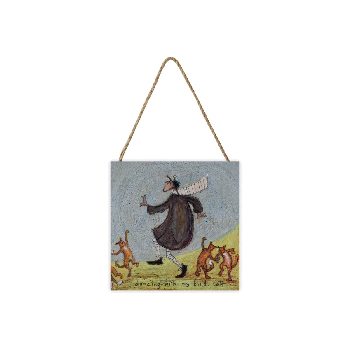 Sam Toft (Dancing With My Bird) Wooden Block - White – image 1