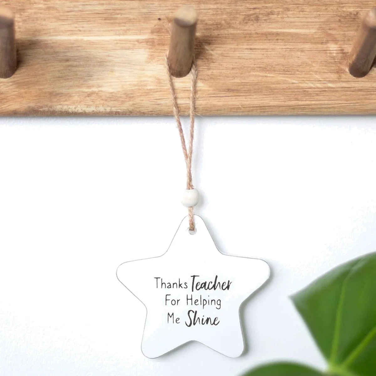 Small Hanging Star Sentiment Sign - Thanks Teacher – image 1
