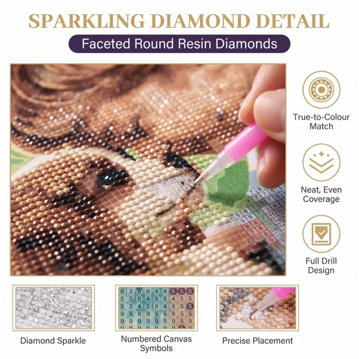 Cute Little Boy and Cavalier Pup 5D DIY Diamond Painting Kit - Multi – image 4