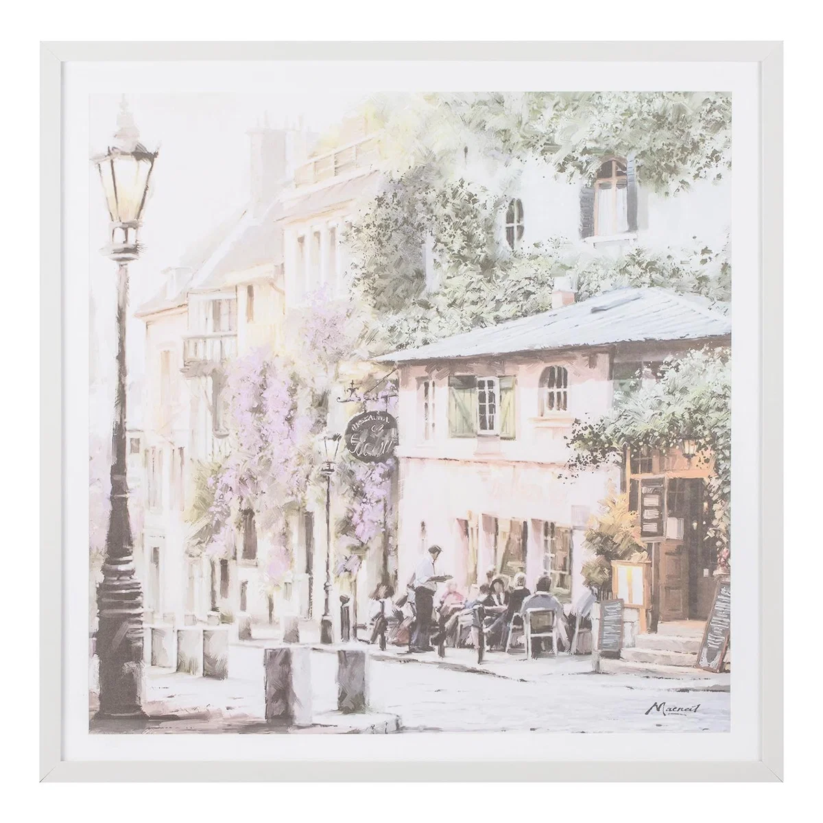 Framed Richard Macneil Caf Scene Print – image 2