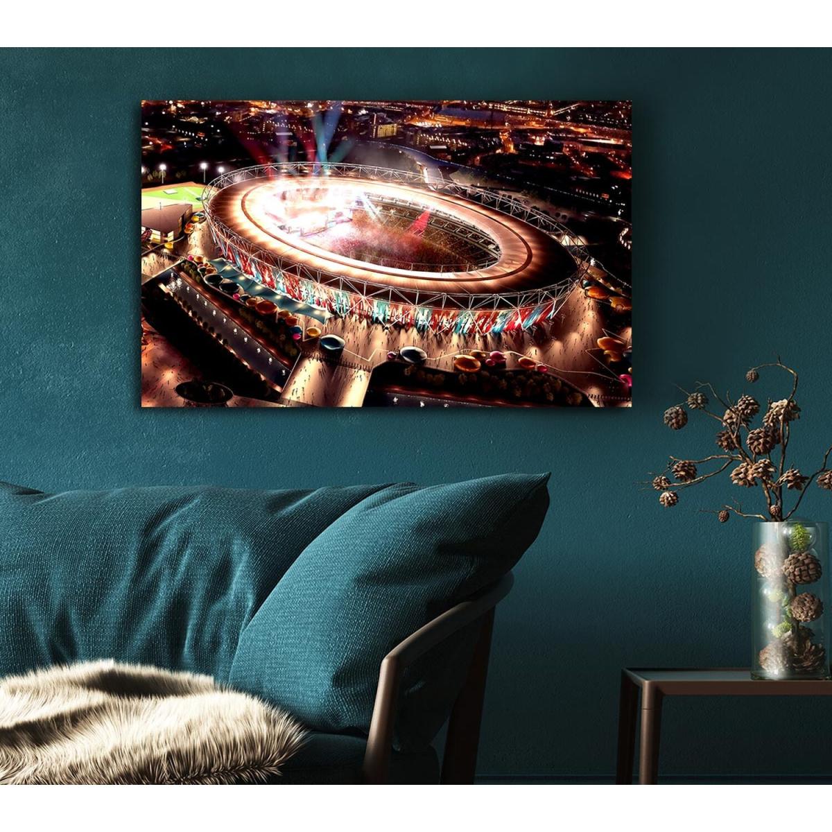 London 2012 Olympic Stadium Canvas Print Wall Art - Yellow / 50.8cm – image 5