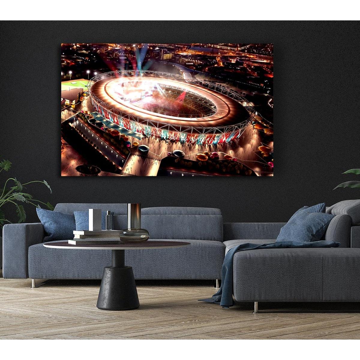 London 2012 Olympic Stadium Canvas Print Wall Art - Yellow / 50.8cm – image 6