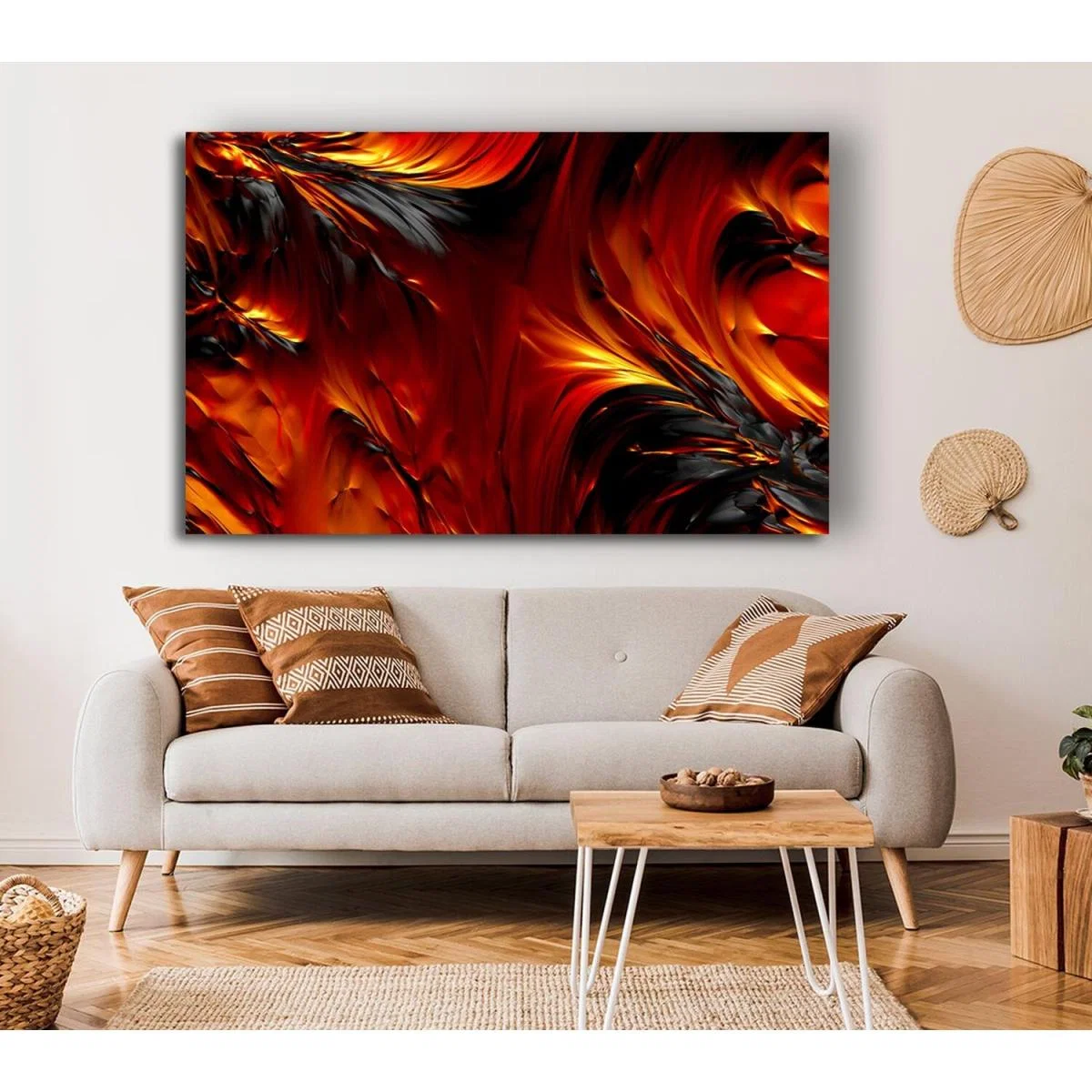 Lava Beauty Canvas Print Wall Art - Yellow / 81.28cm – image 3