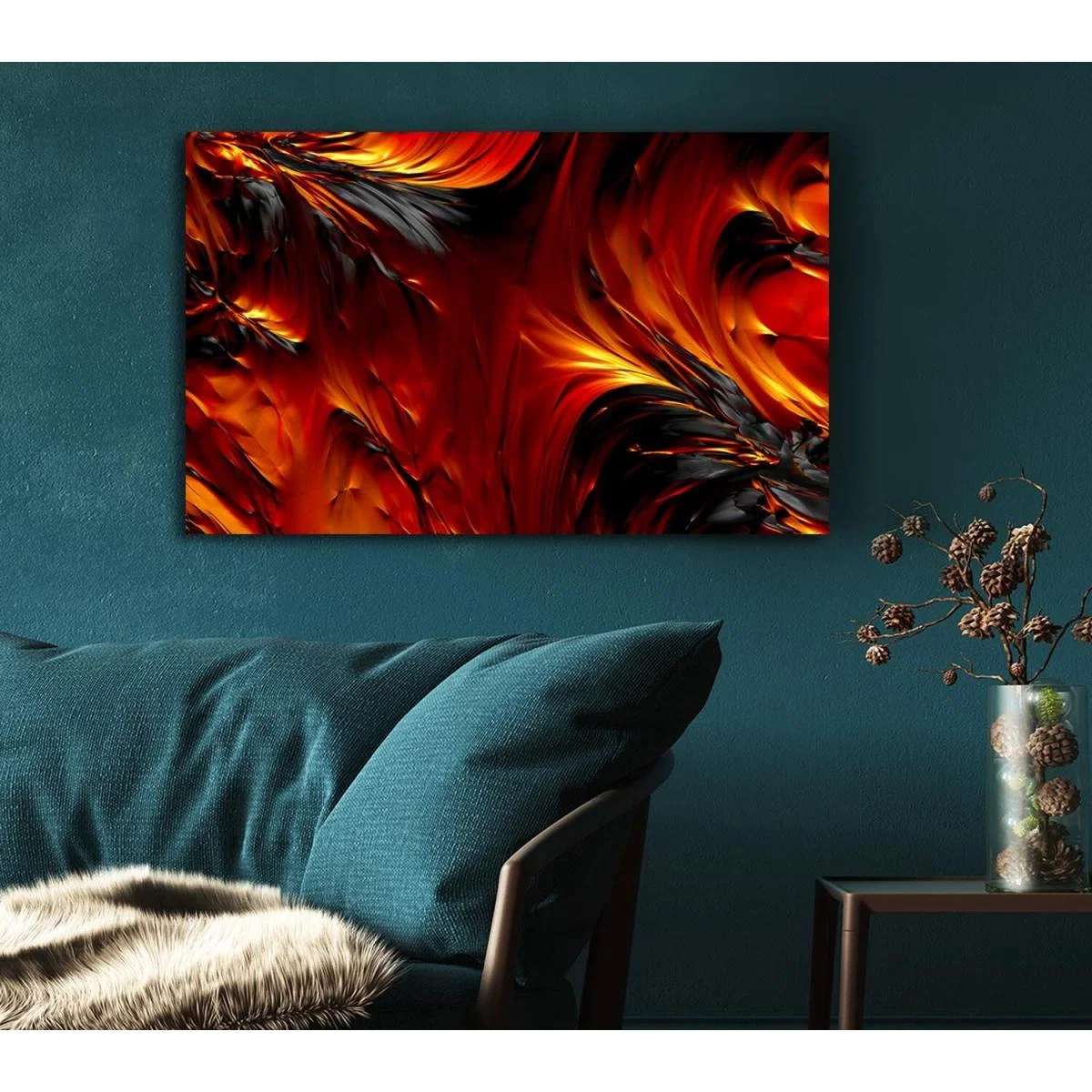 Lava Beauty Canvas Print Wall Art - Yellow / 81.28cm – image 4