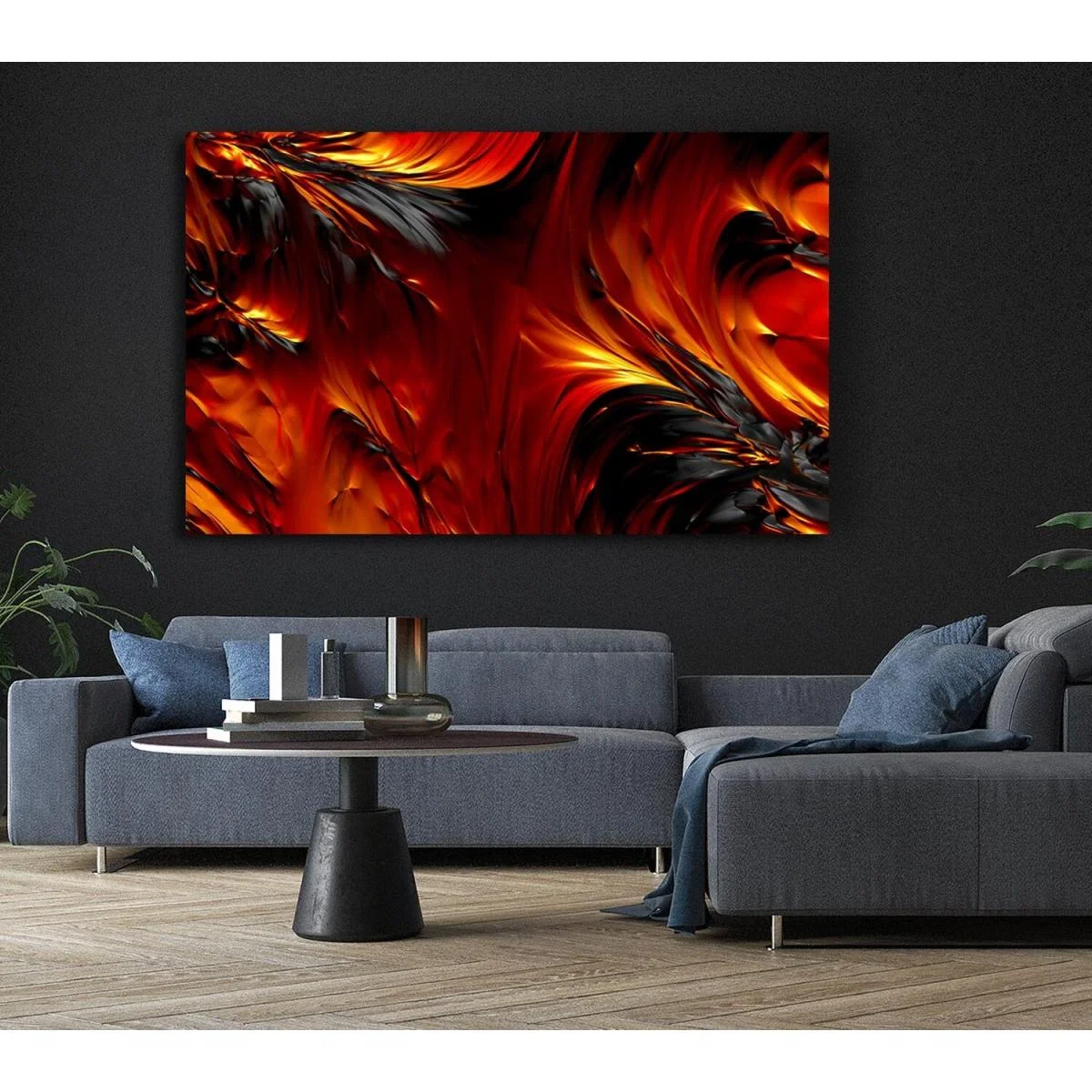 Lava Beauty Canvas Print Wall Art - Yellow / 81.28cm – image 5