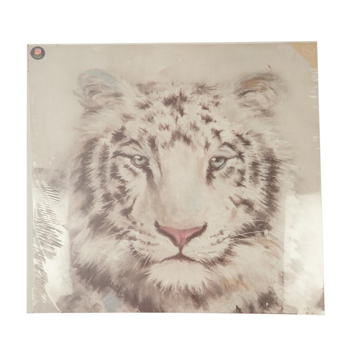 Hand-Painted Glitter Tiger Canvas – image 2