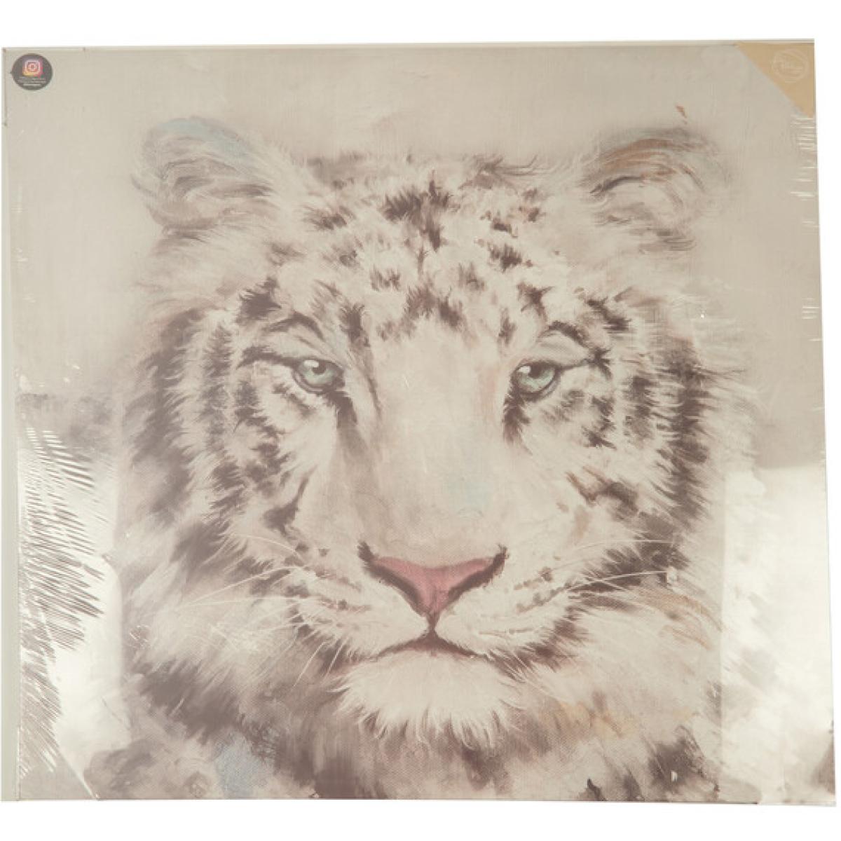 Hand-Painted Glitter Tiger Canvas – image 1
