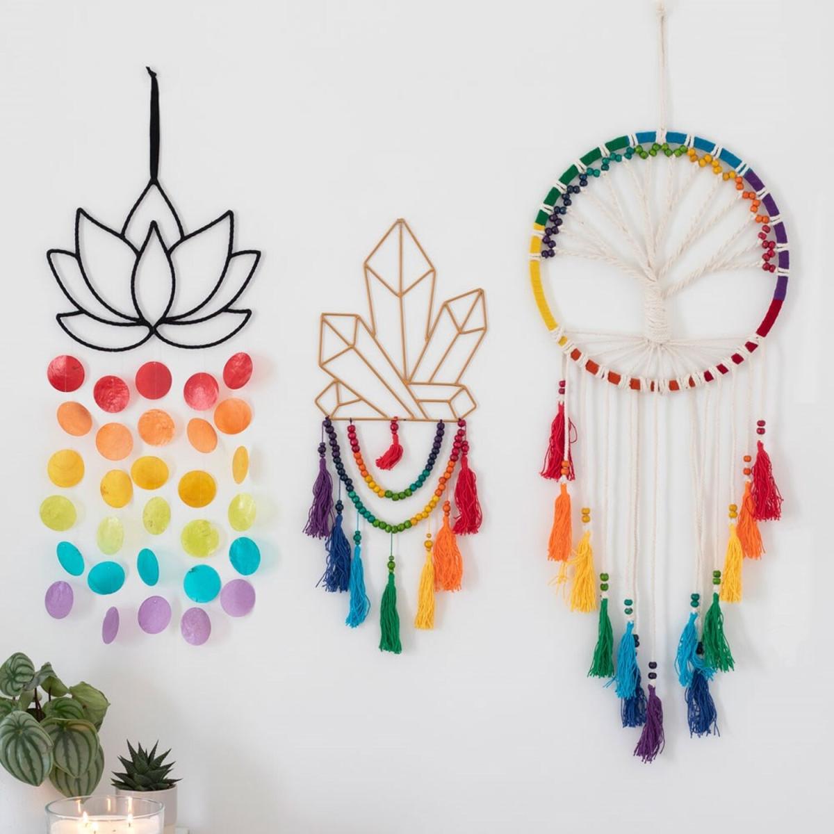 Rainbow Tree of Life Dreamcatcher 100 cm - Multicolour – image 2