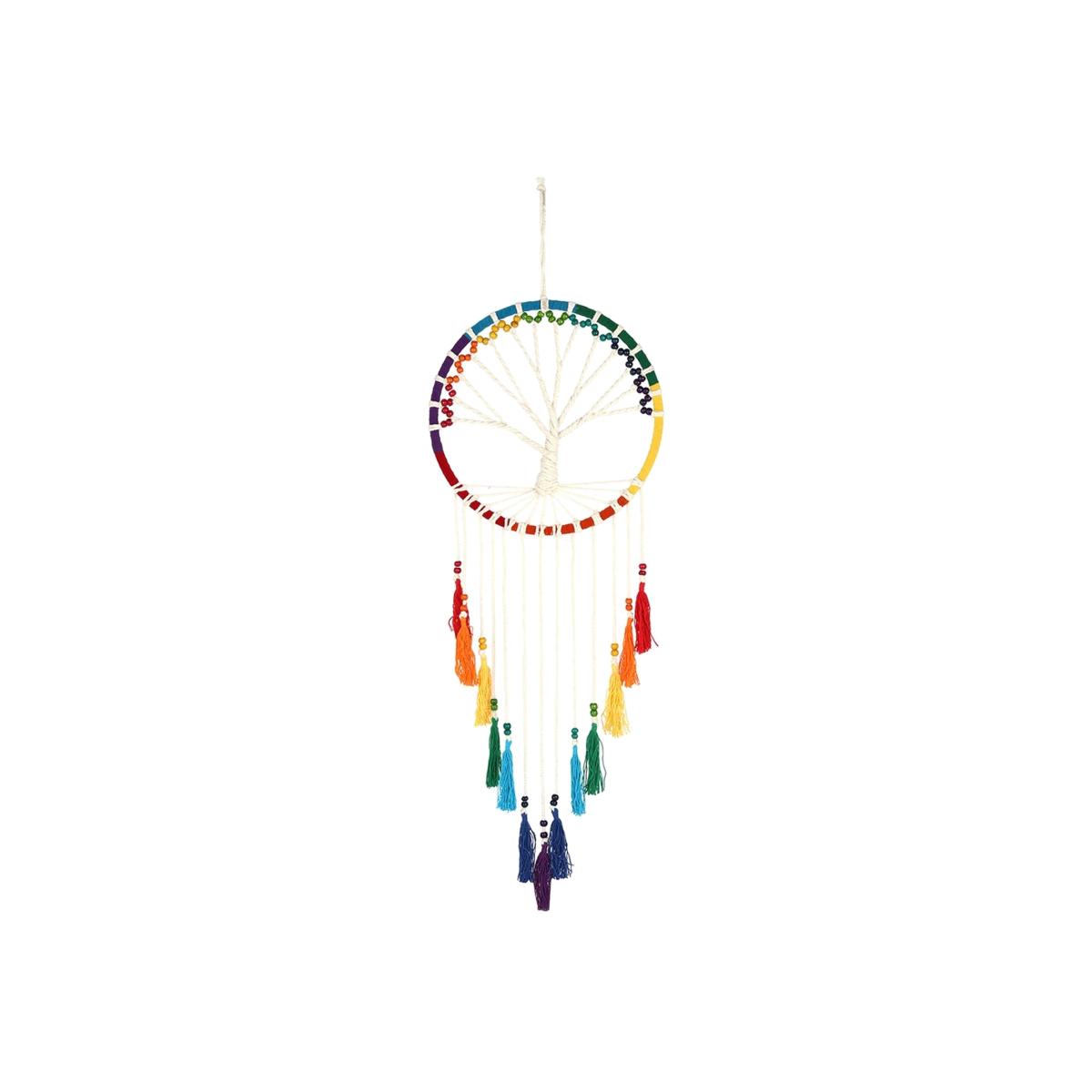 Rainbow Tree of Life Dreamcatcher 100 cm - Multicolour – image 1