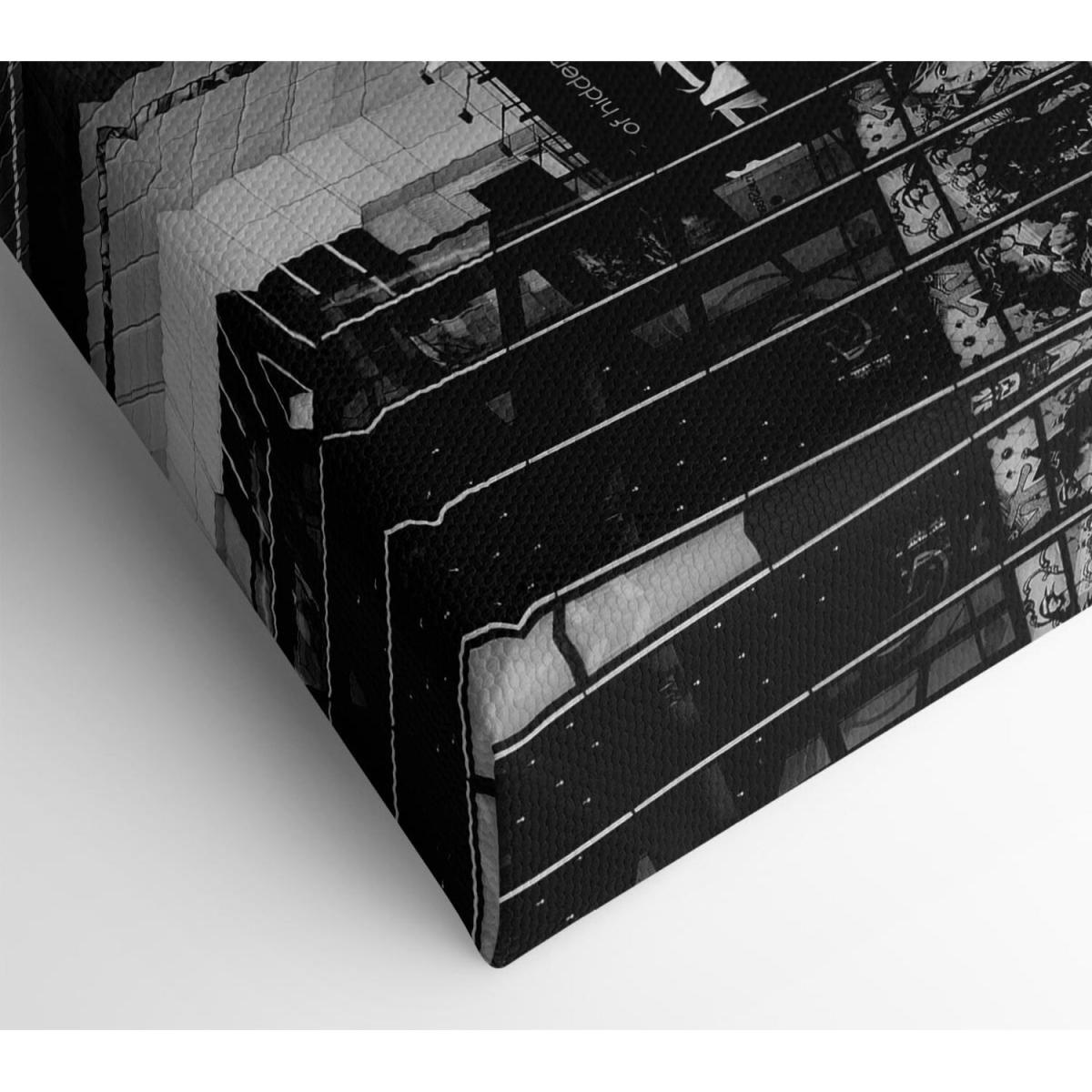 Broadway Yellow Cab B n W Canvas Print Wall Art - Yellow / 50.8cm – image 2