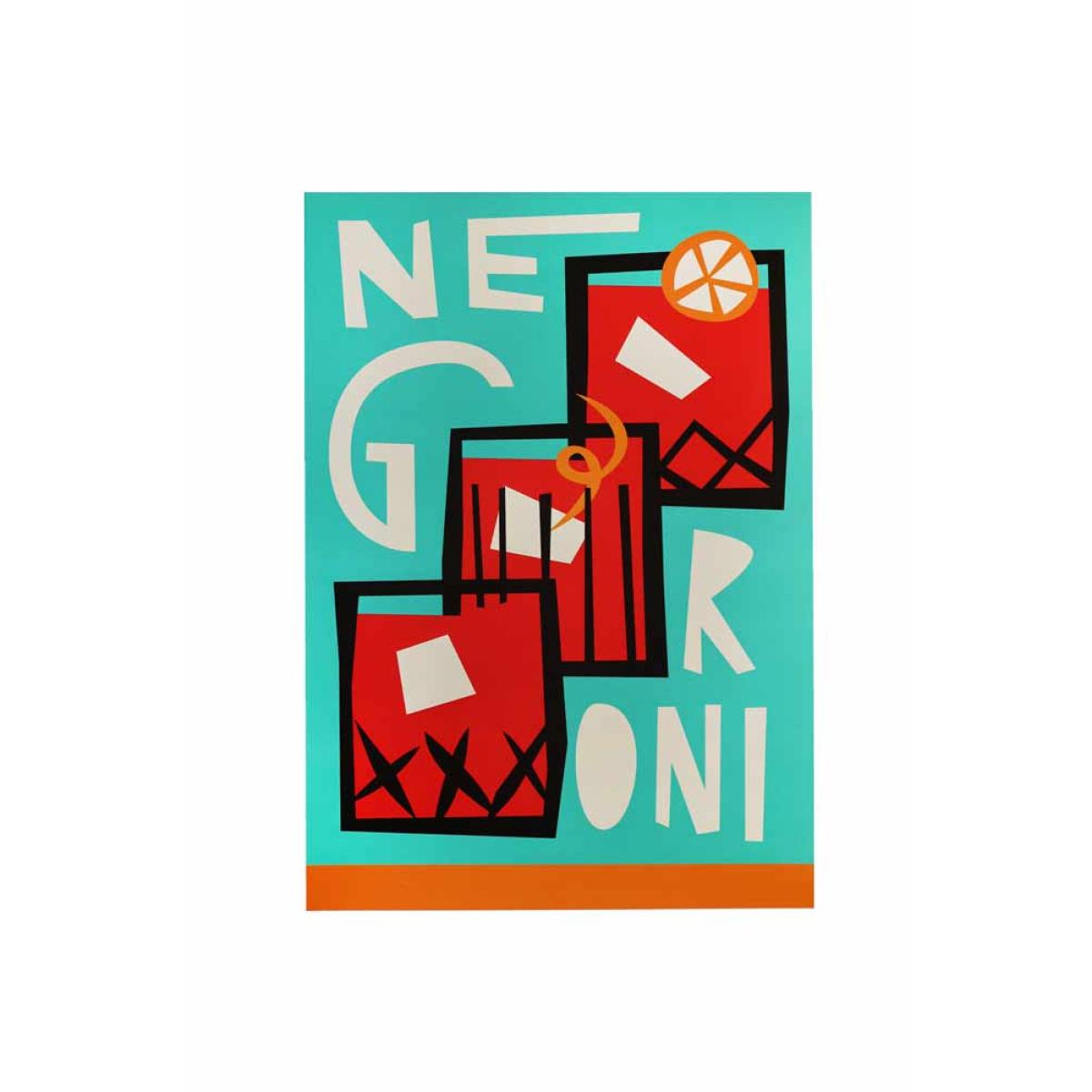 Negroni By Fox & Velvet A2 Art Print With Black Wooden Frame – image 2