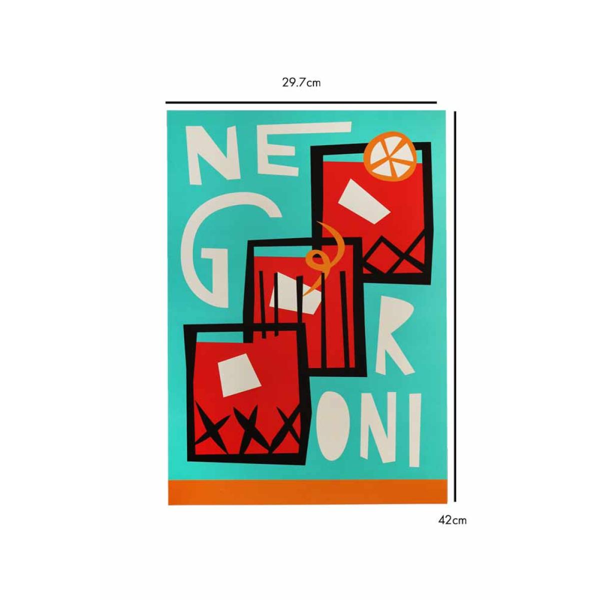 Negroni By Fox & Velvet A2 Art Print With Black Wooden Frame – image 5