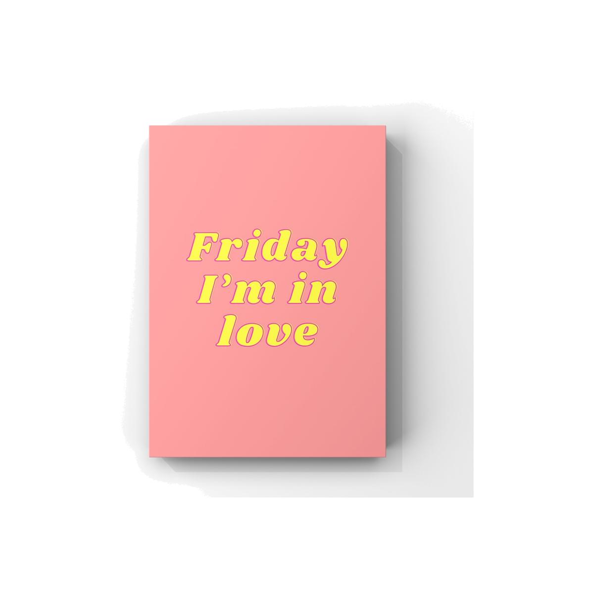 Friday I'm in Love Typography Print - PINK