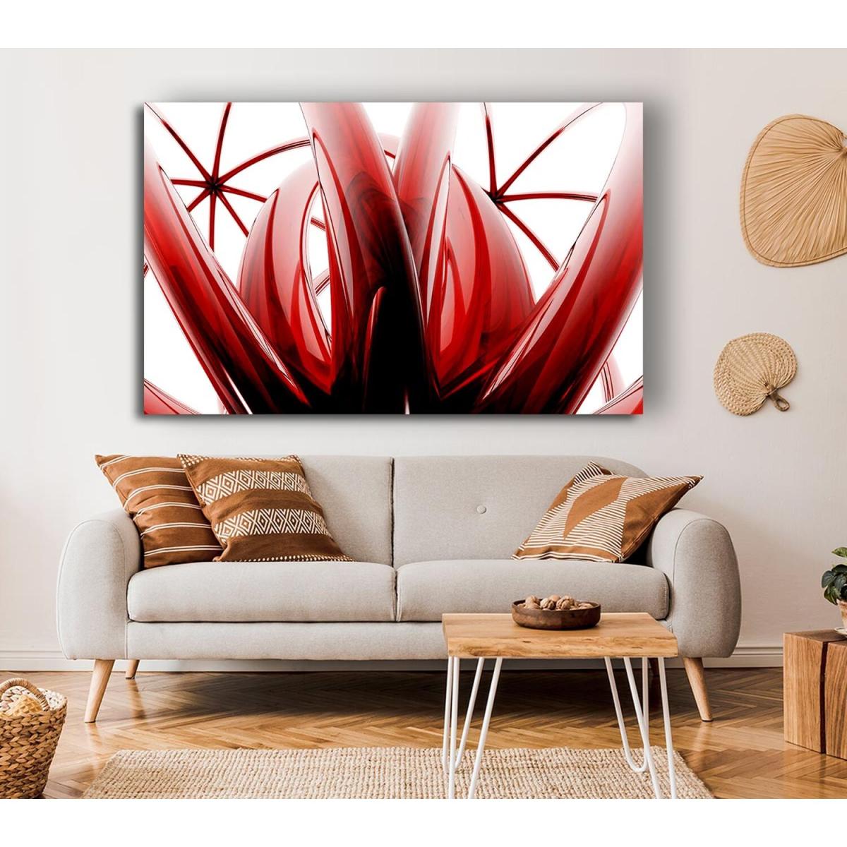 Crimson Glass Canvas Print Wall Art - Yellow / 35.56cm – image 4