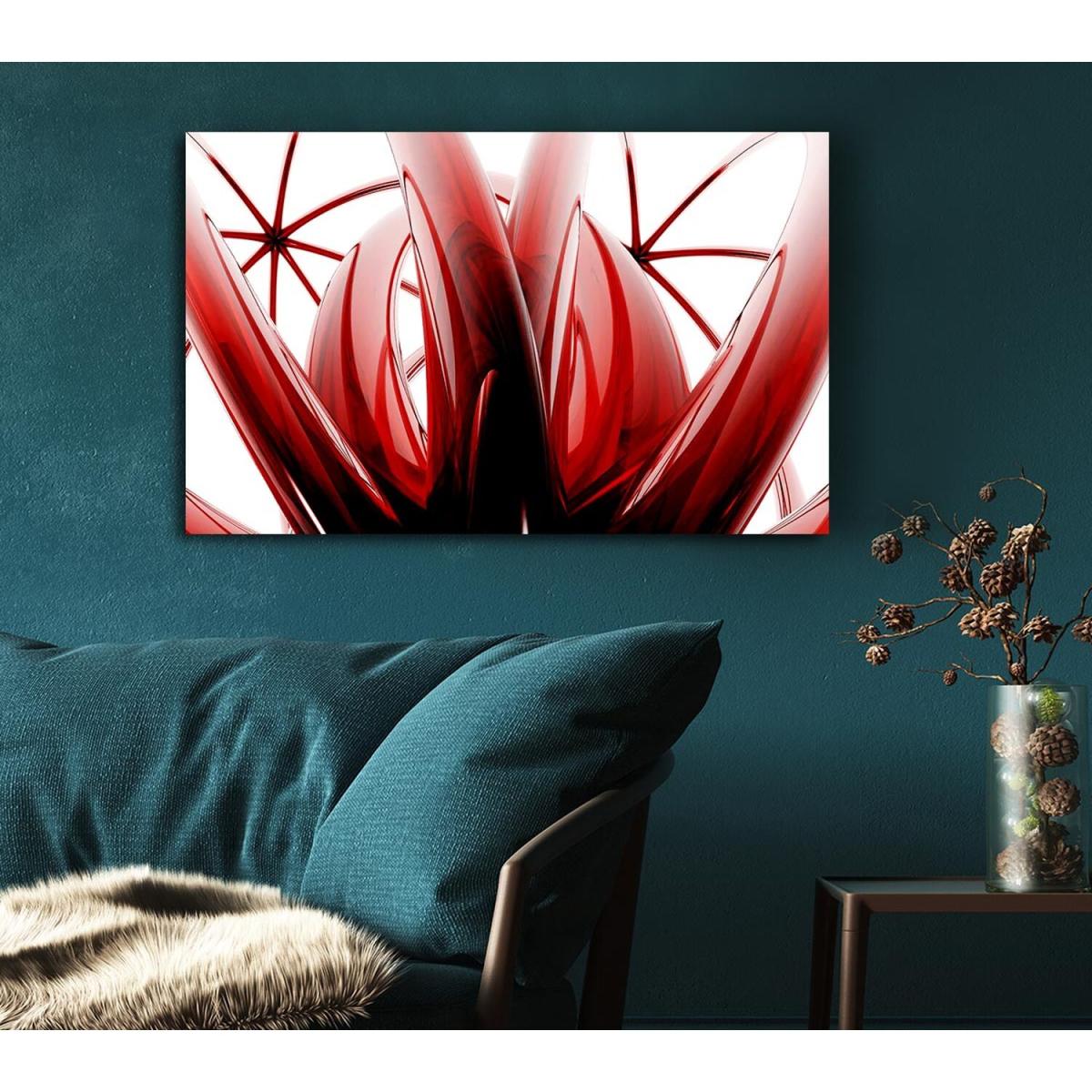 Crimson Glass Canvas Print Wall Art - Yellow / 35.56cm – image 5