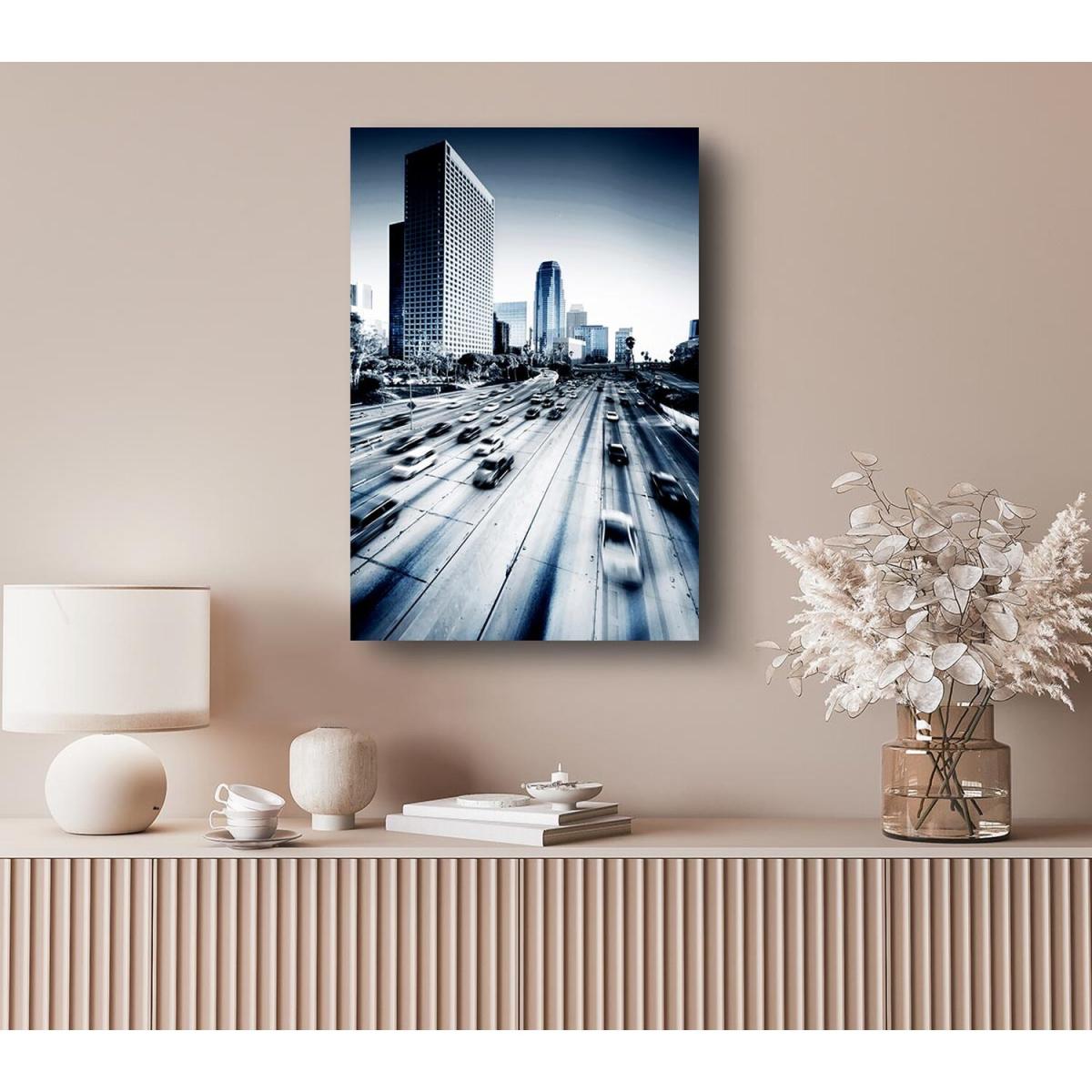 Los Angeles Highways Canvas Print Wall Art - Yellow / 66.04cm – image 3