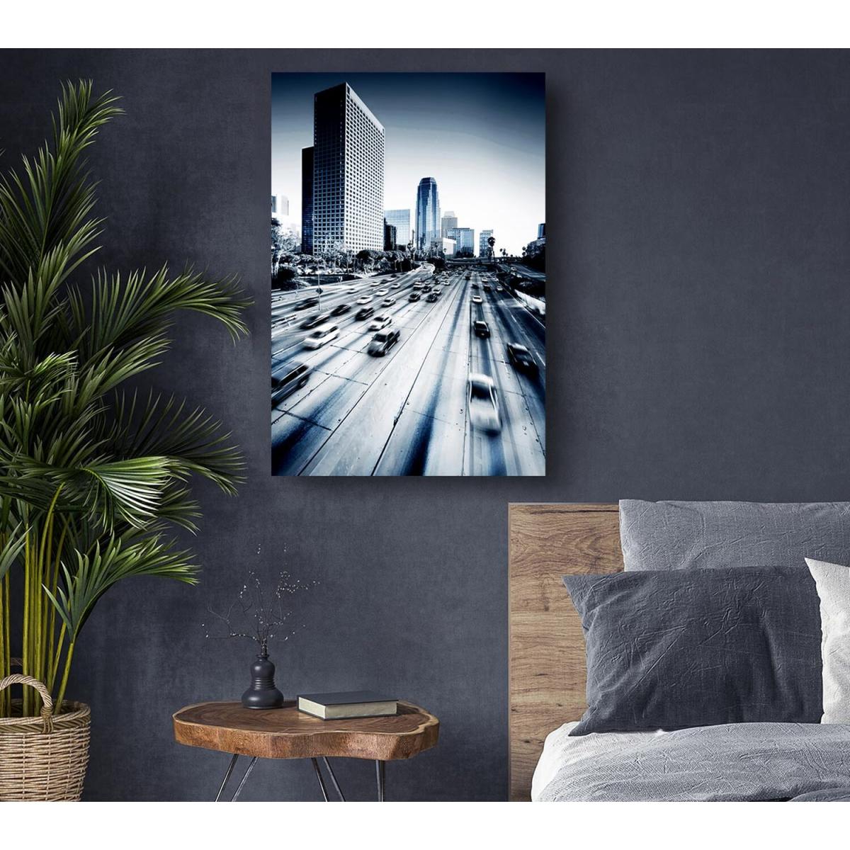 Los Angeles Highways Canvas Print Wall Art - Yellow / 66.04cm – image 4