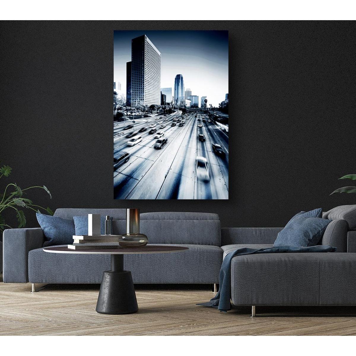 Los Angeles Highways Canvas Print Wall Art - Yellow / 66.04cm – image 5
