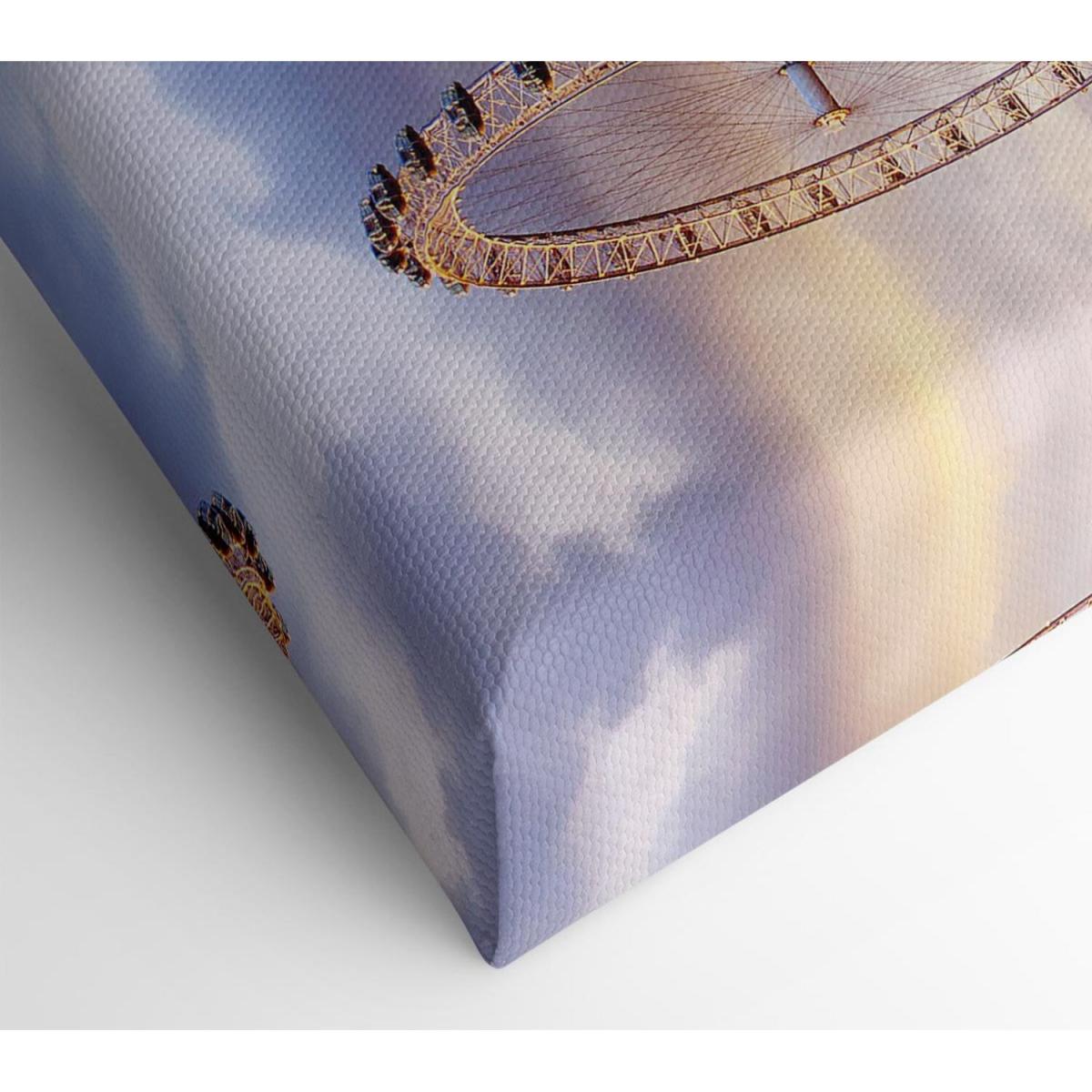 London Eye Morning Light Canvas Print Wall Art - Yellow / 81.28cm – image 2