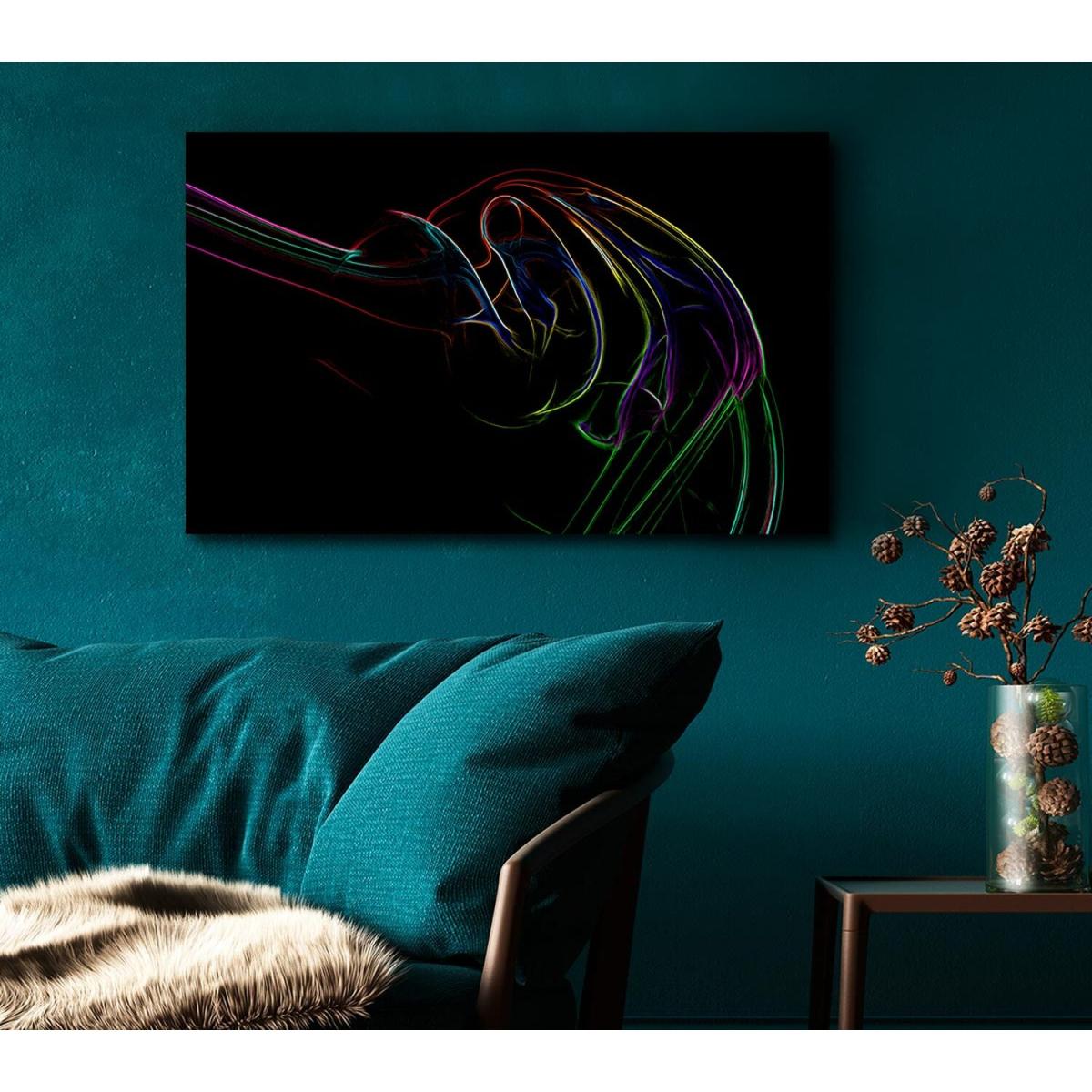 Motion Of Eternity Canvas Print Wall Art - Yellow / 66.04cm – image 3