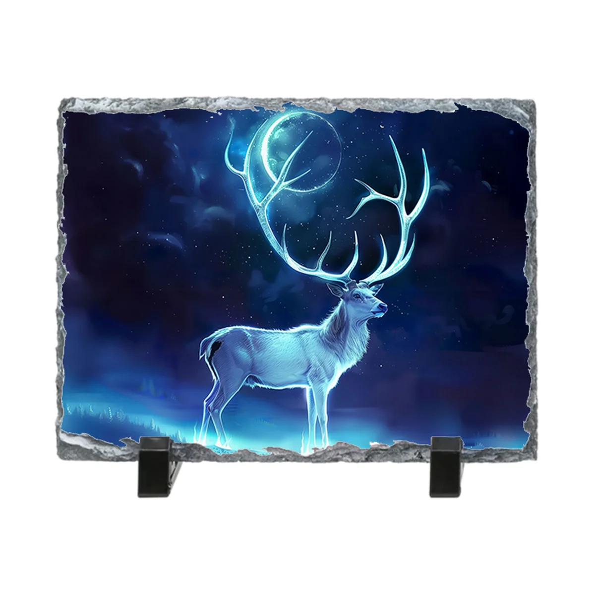 Neon Deer Photo Rock Slate - Slate