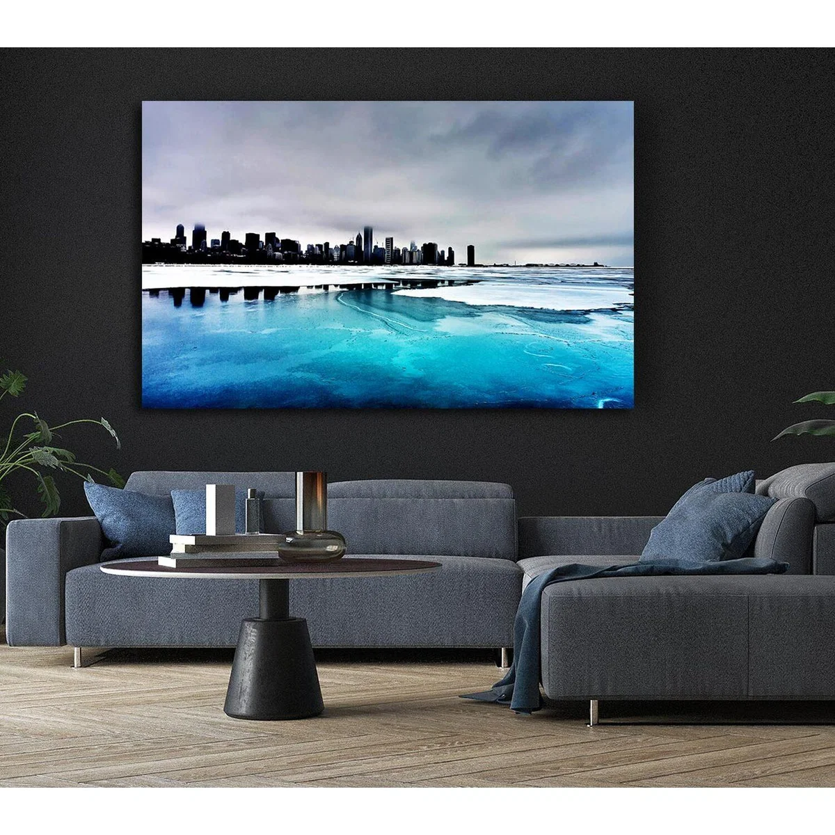 Ice City Canvas Print Wall Art - Yellow / 101.6cm – image 6
