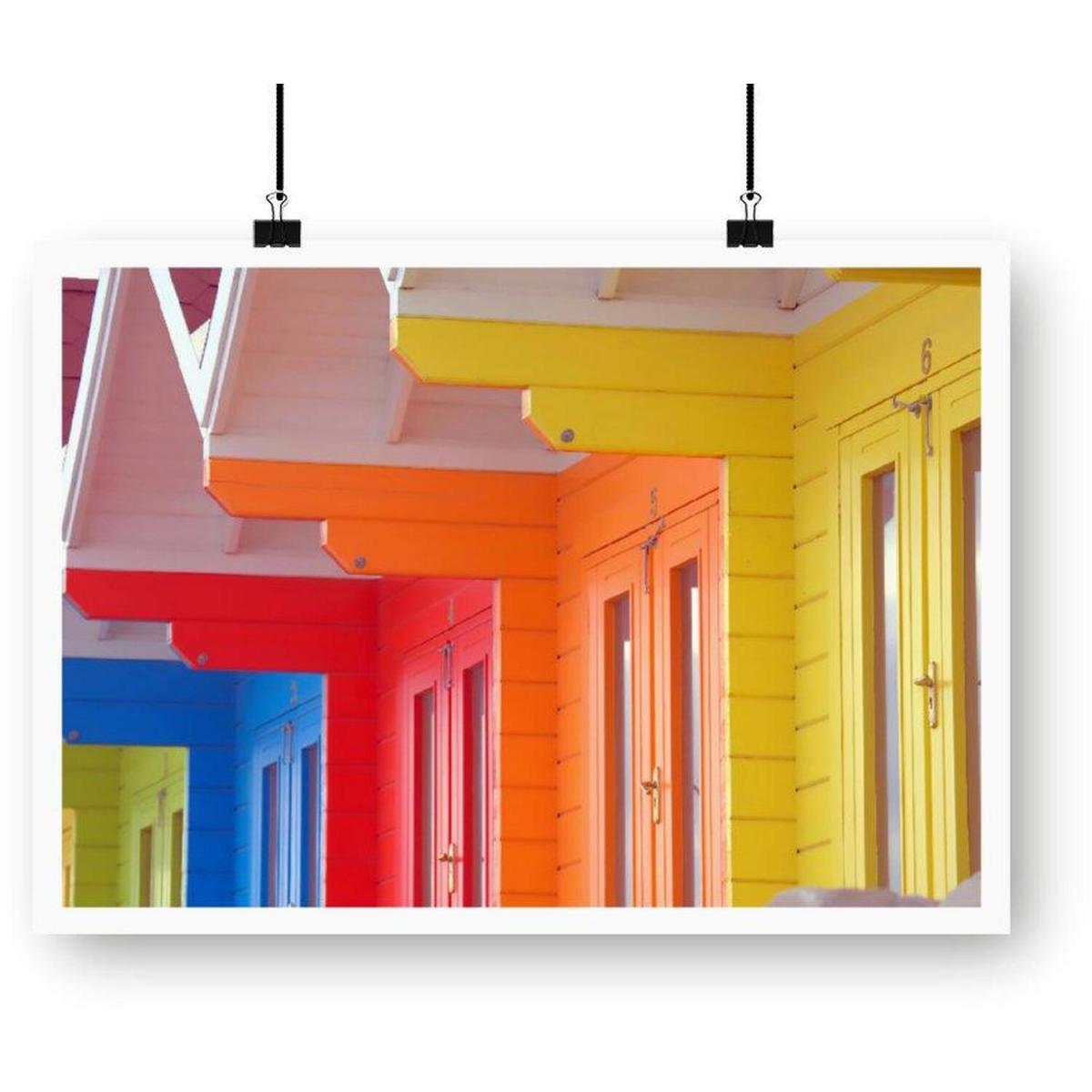 Beach Huts Art Print - Blue / 42cm – image 2