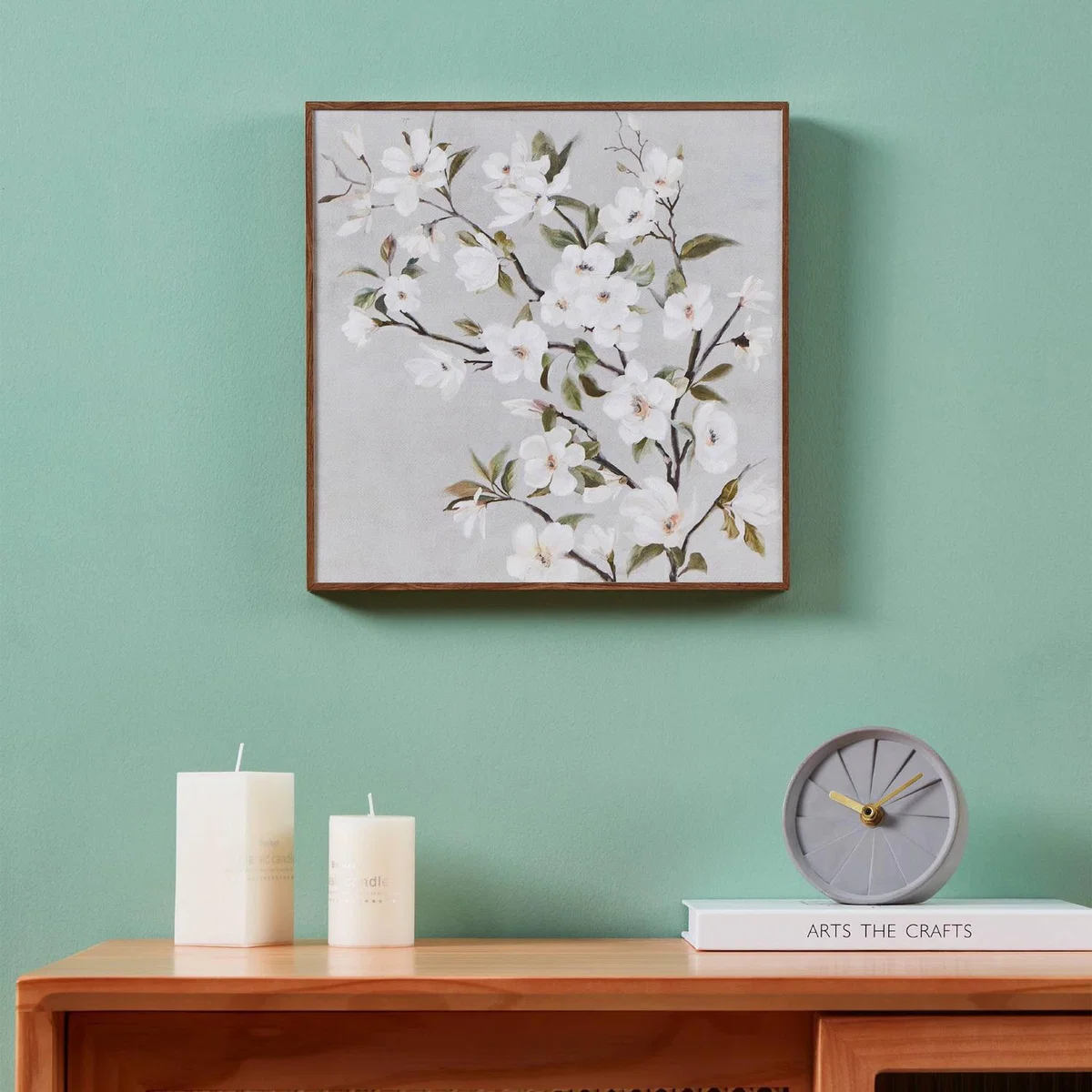 EGLO Mentakab Blossom Flower Canvas - Grey, White – image 2